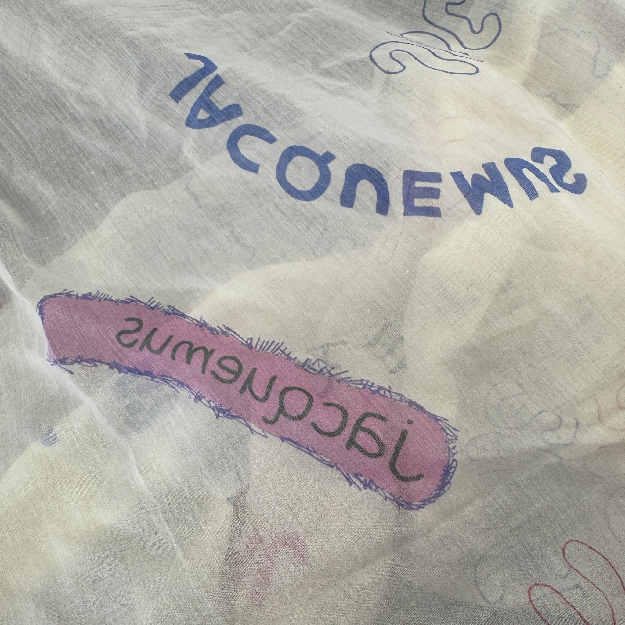 Women's Logo Print Scarf Cream