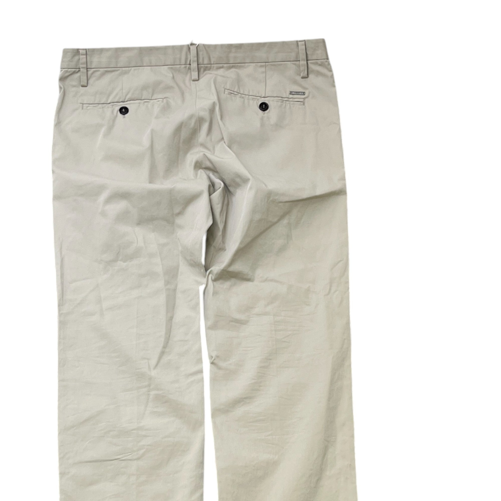 Men's Plaque Logo Trousers Beige Size IT 48 / UK 32