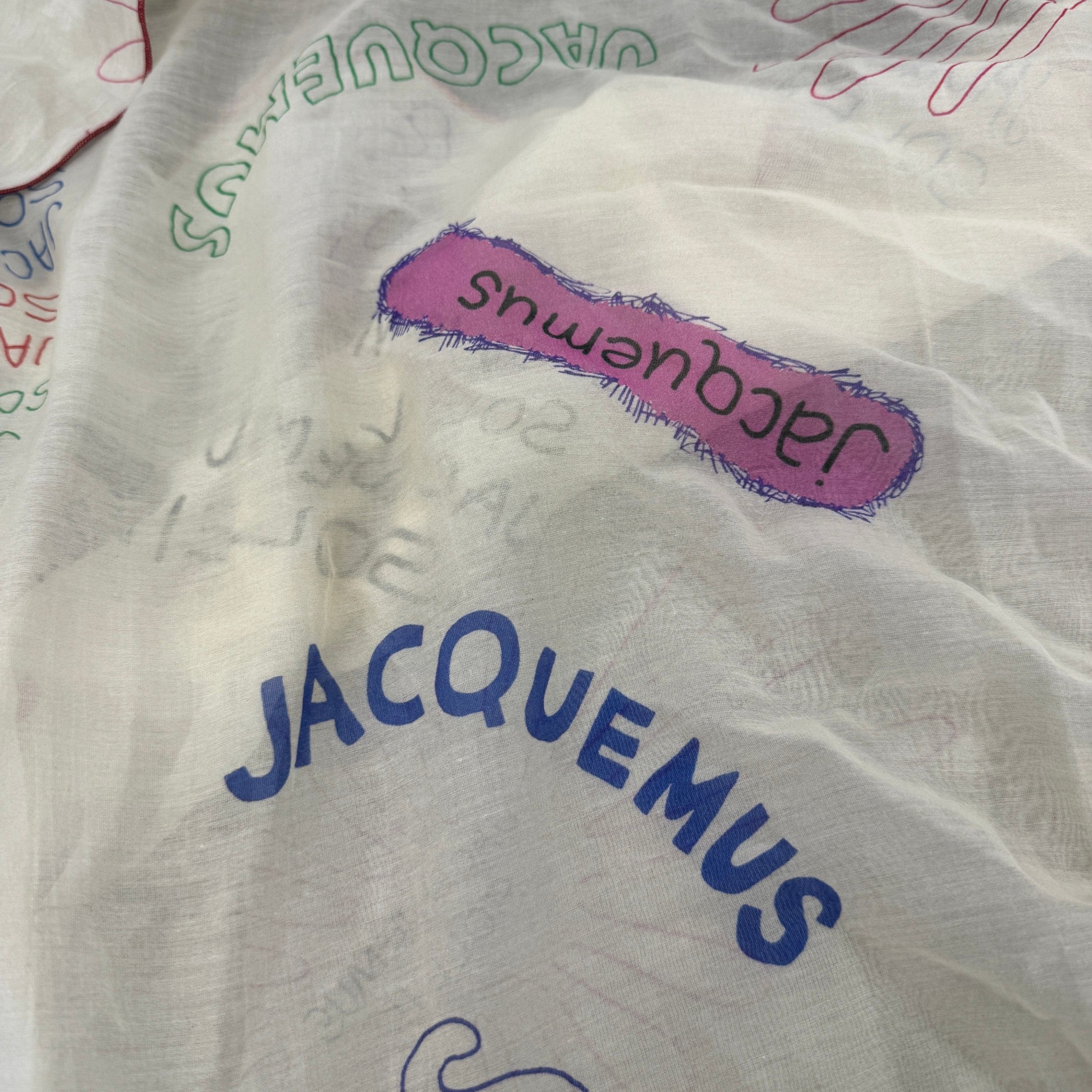 Women's Logo Print Scarf Cream