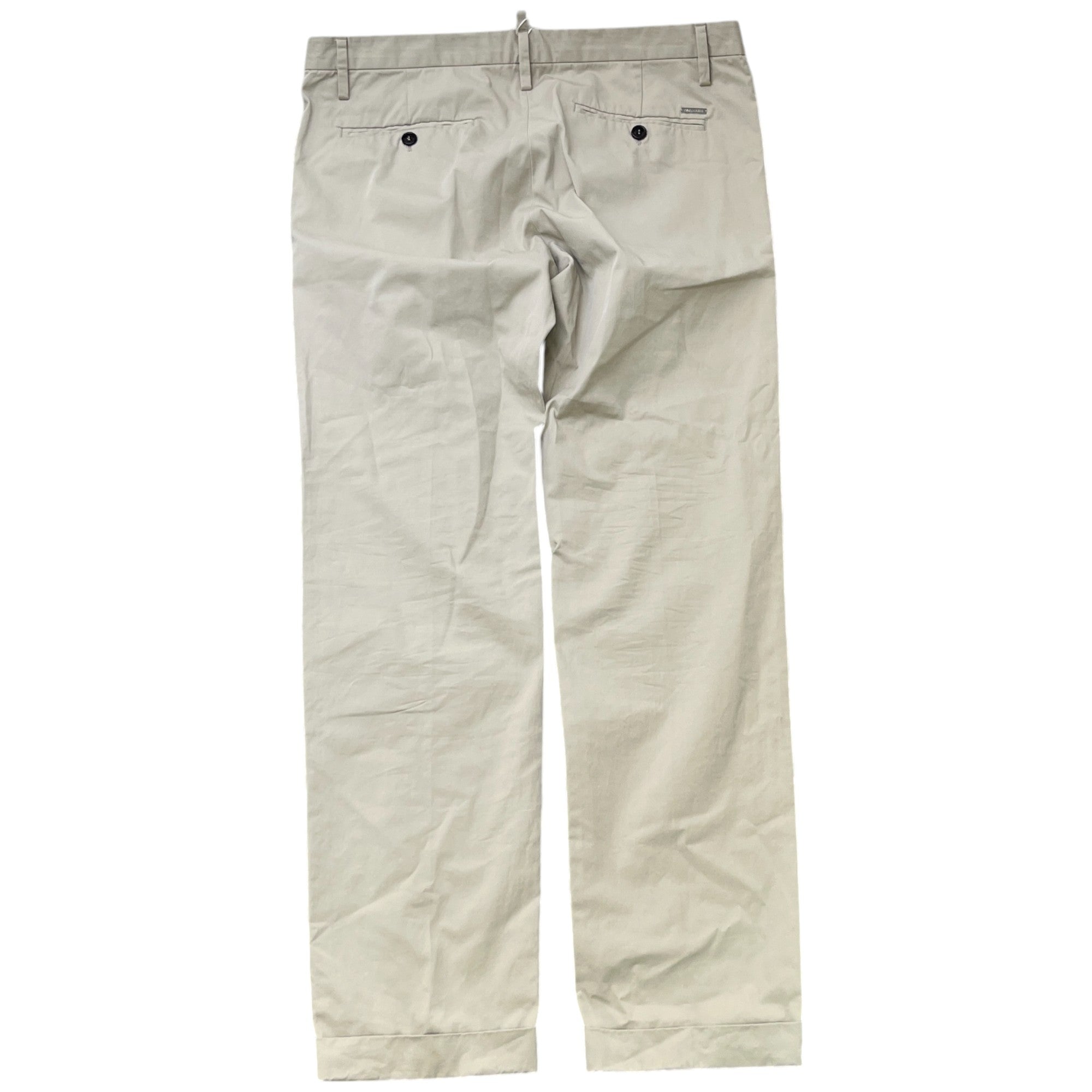 Men's Plaque Logo Trousers Beige Size IT 48 / UK 32