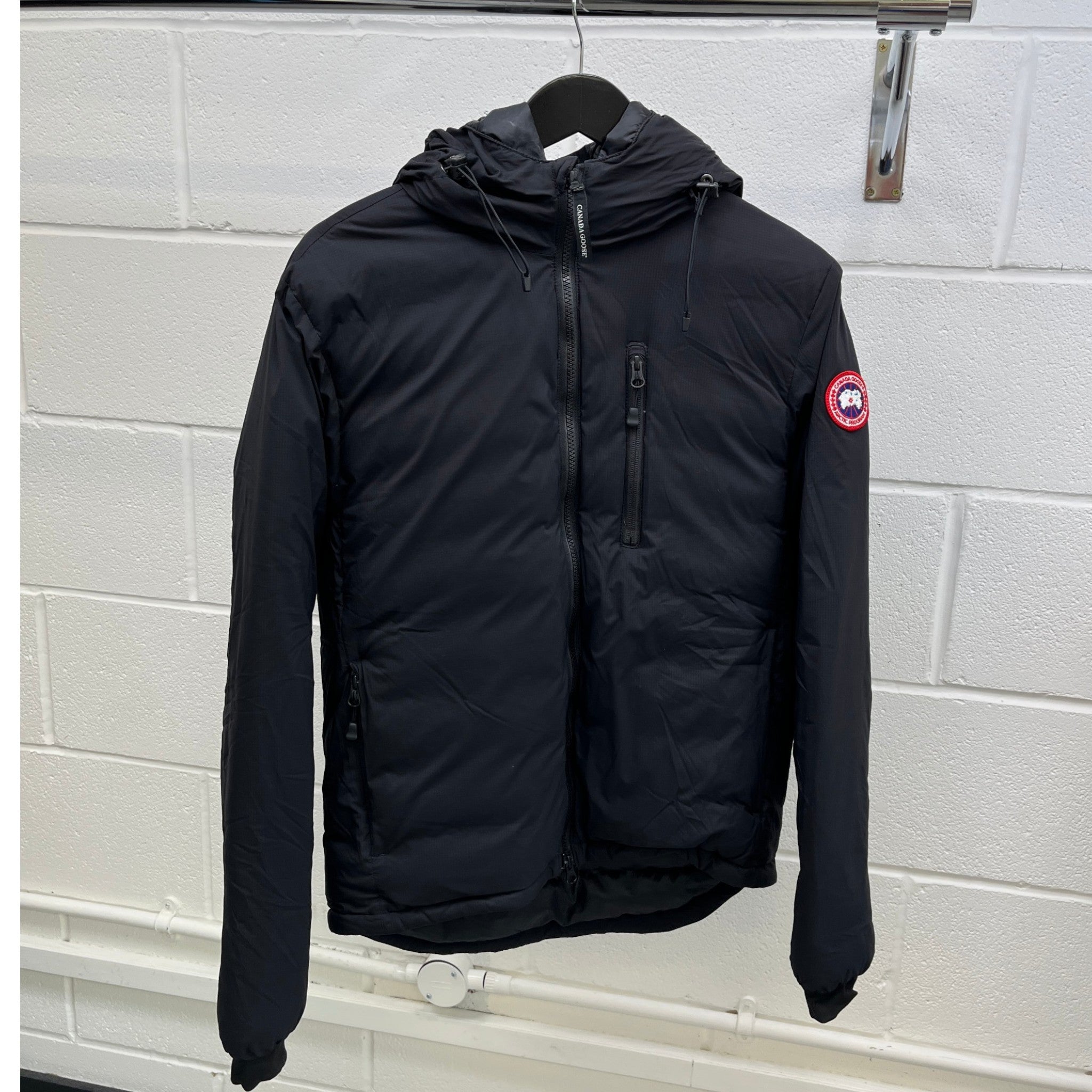 Men's Lodge Hoody Down Jacket Black Size S