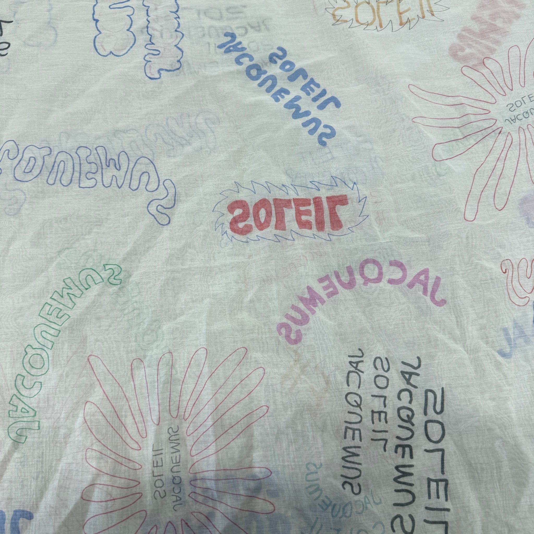 Women's Logo Print Scarf Cream