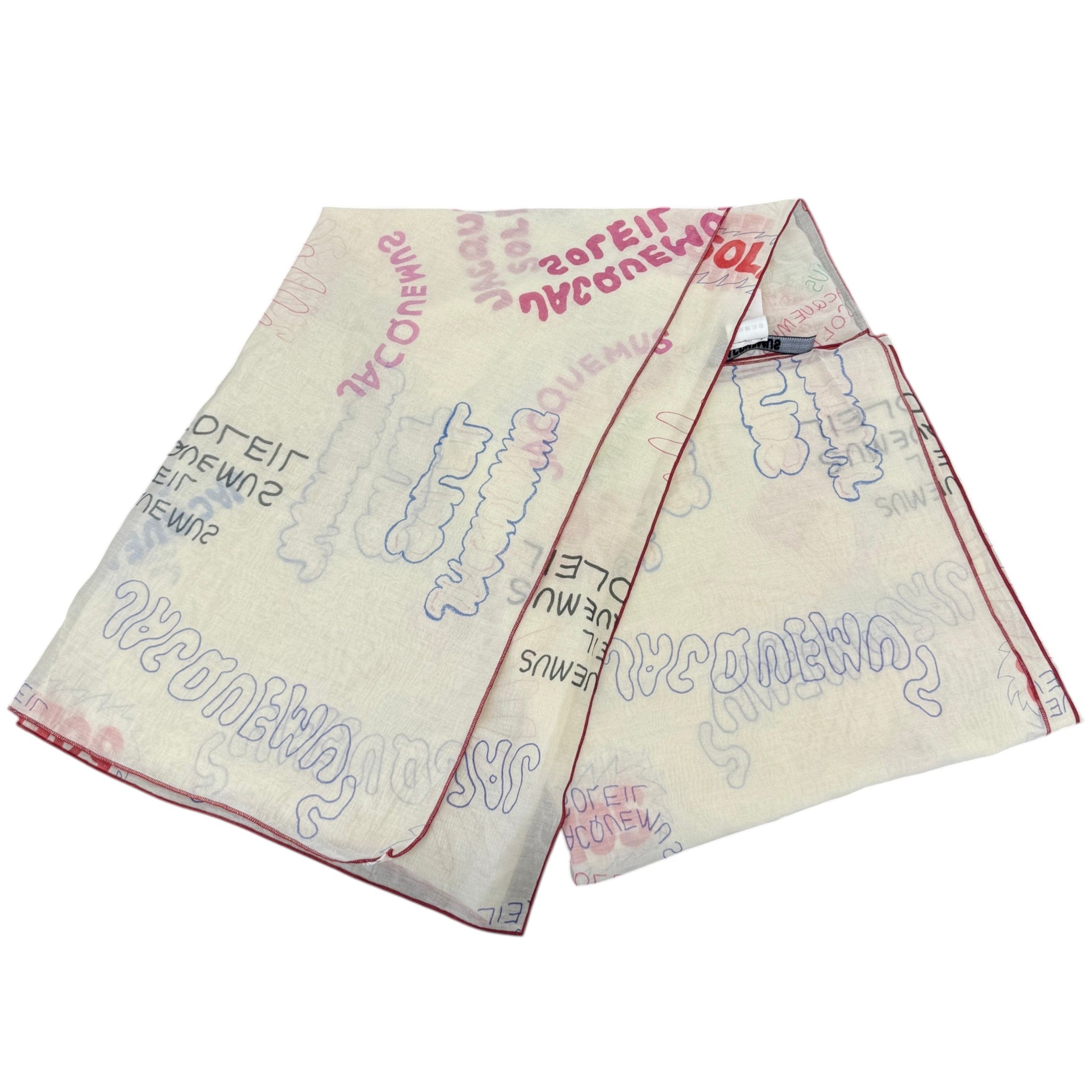 Women's Logo Print Scarf Cream