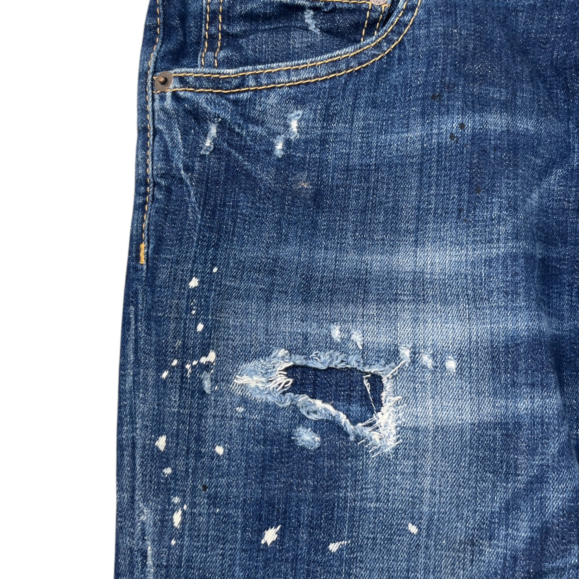 Men's Cropped Flare Jeans Navy Size IT 48 / UK 32