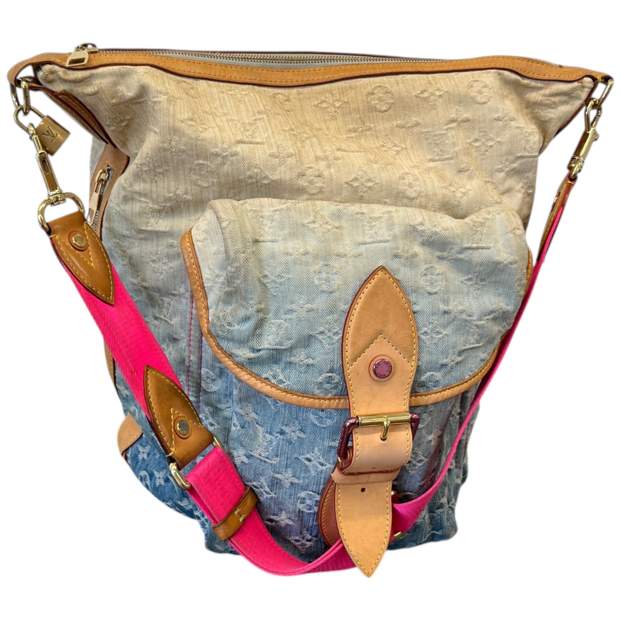 Women's Denim Sunshine Monogram Bag Blue