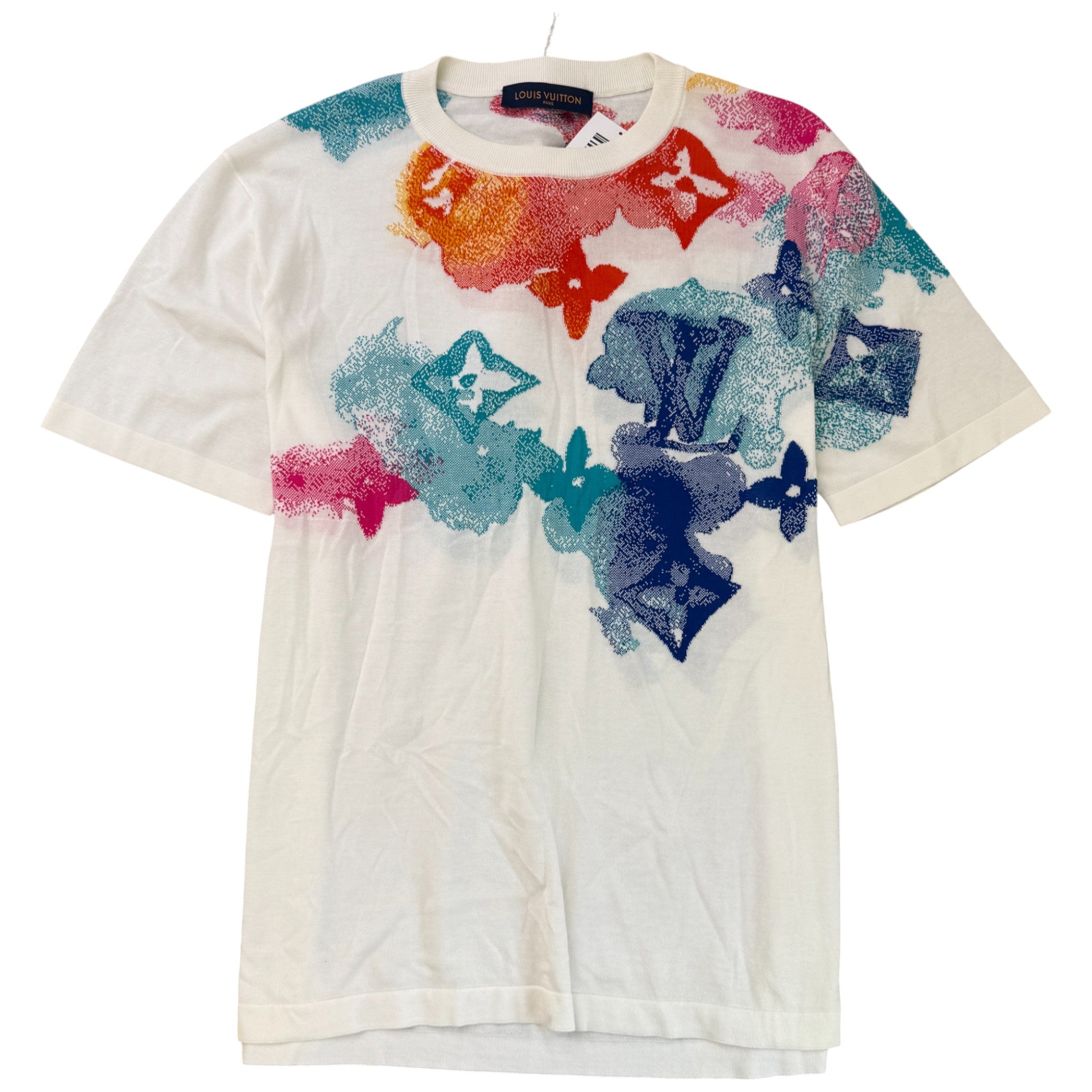 Men's Watercolor Monogram T-Shirt White Size L