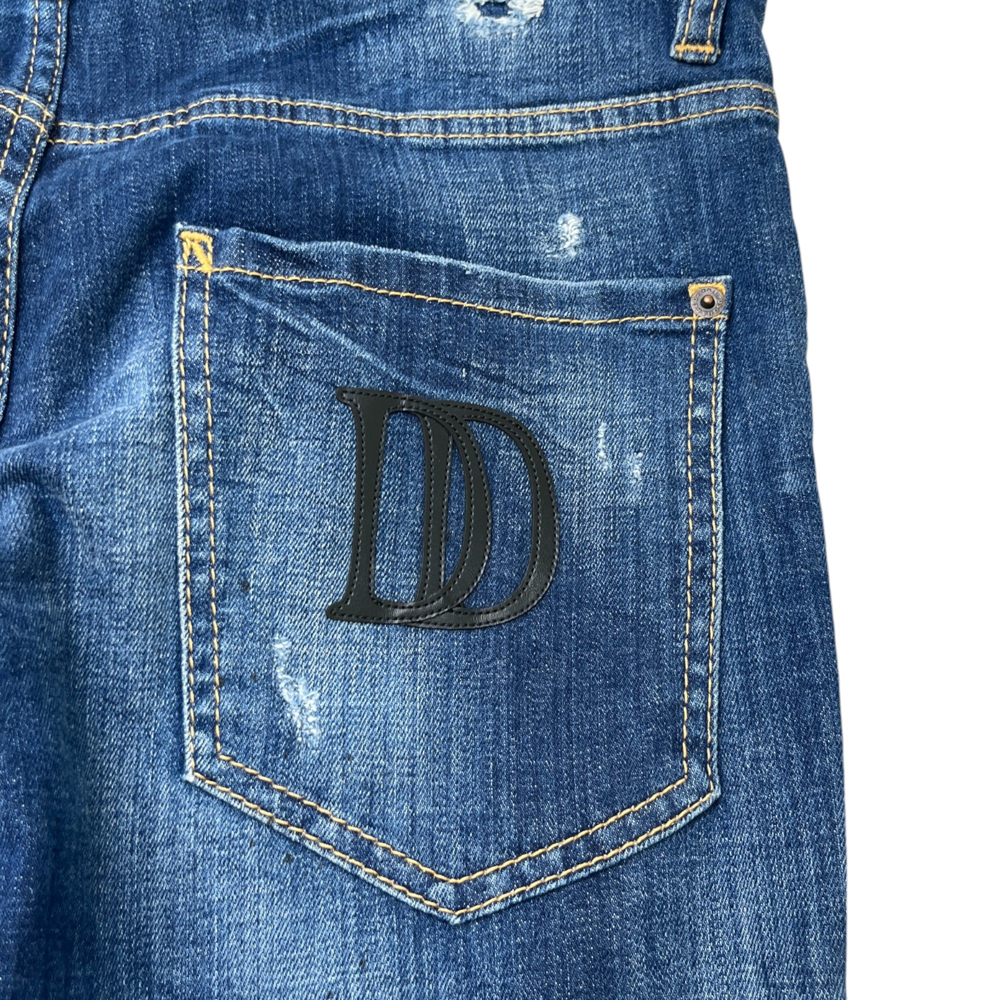 Men's Cropped Flare Jeans Navy Size IT 48 / UK 32