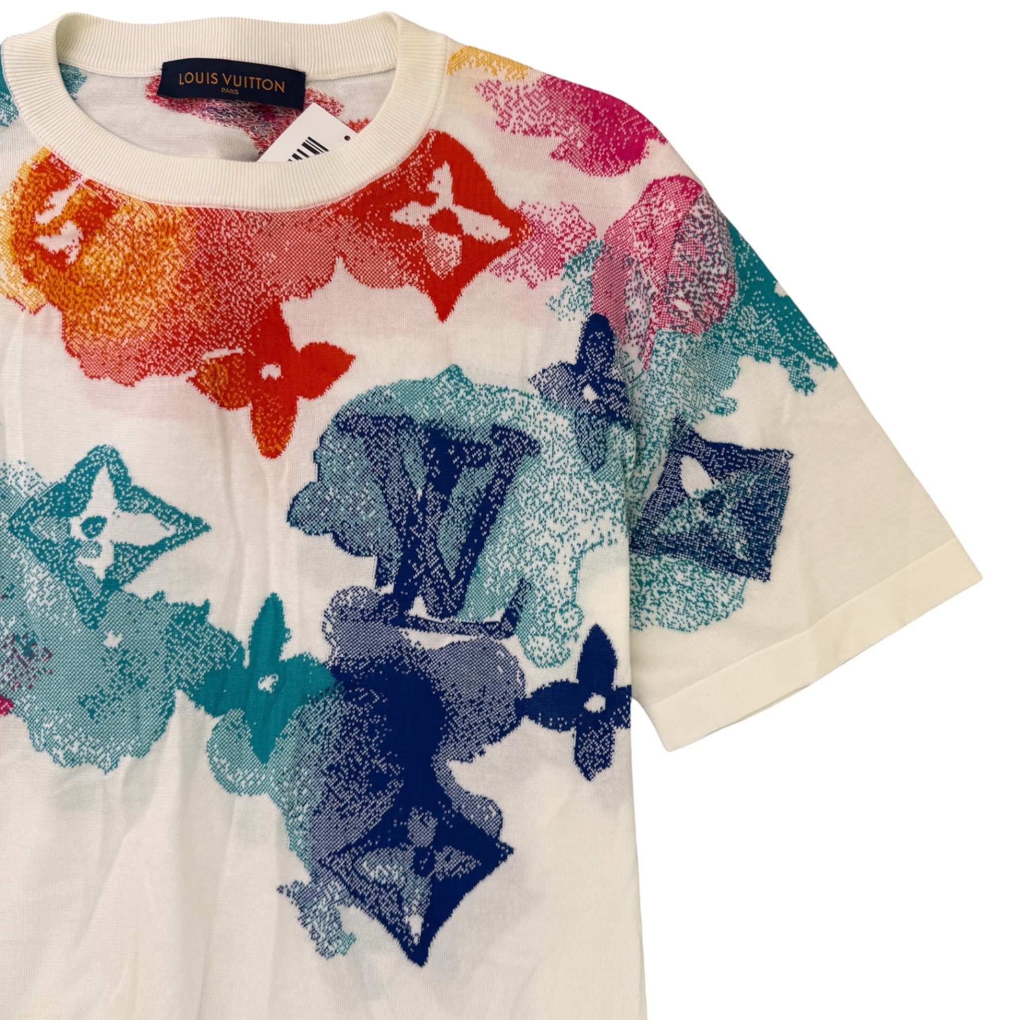 Men's Watercolor Monogram T-Shirt White Size L