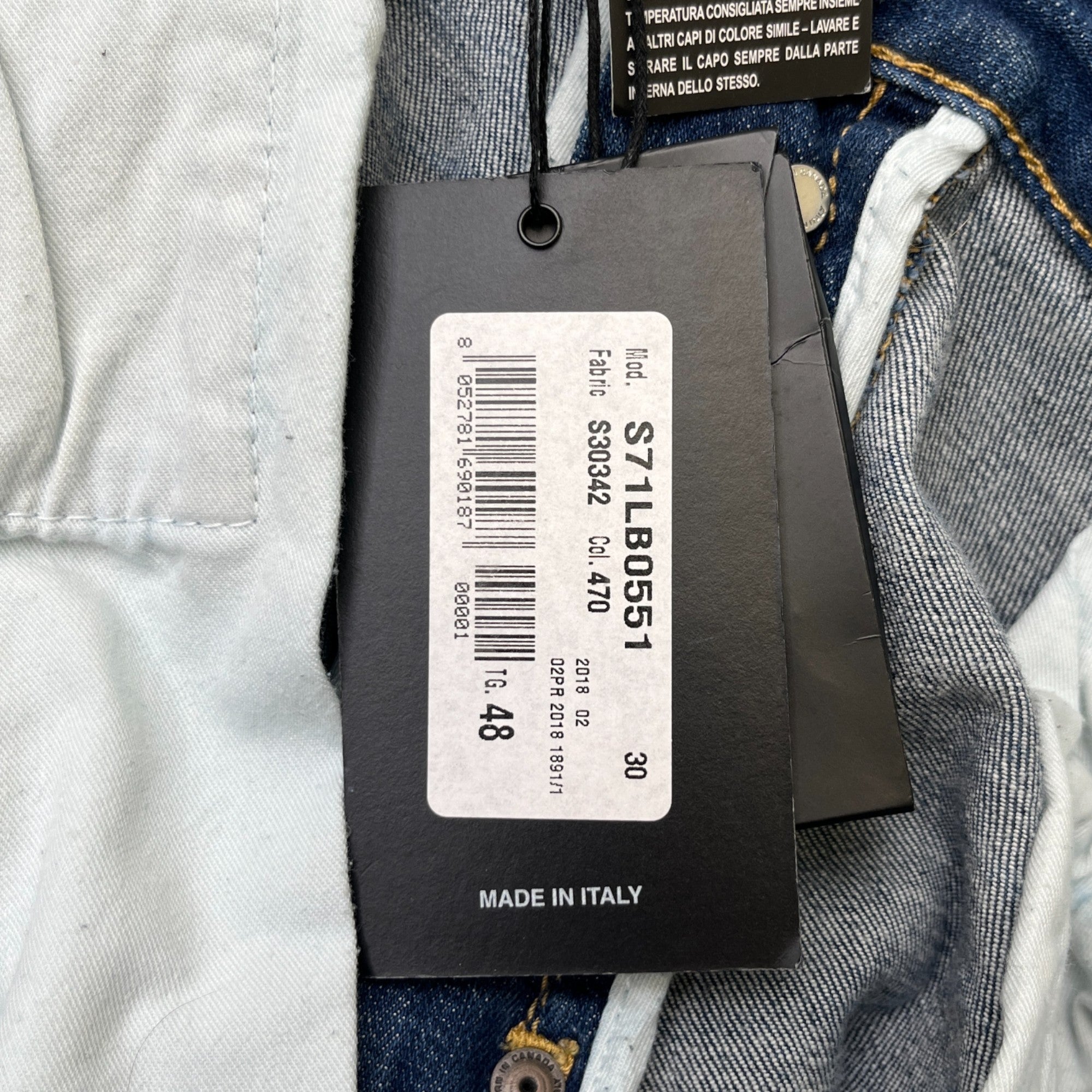 Men's Cropped Flare Jeans Navy Size IT 48 / UK 32