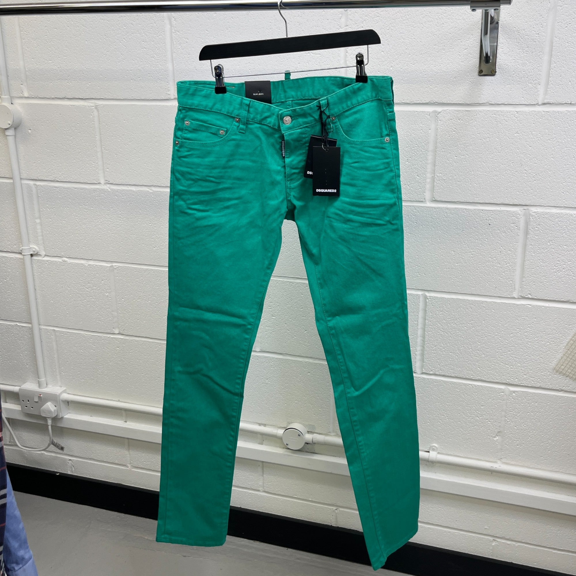 Men's Slim Jeans Green Size IT 48 / UK 32