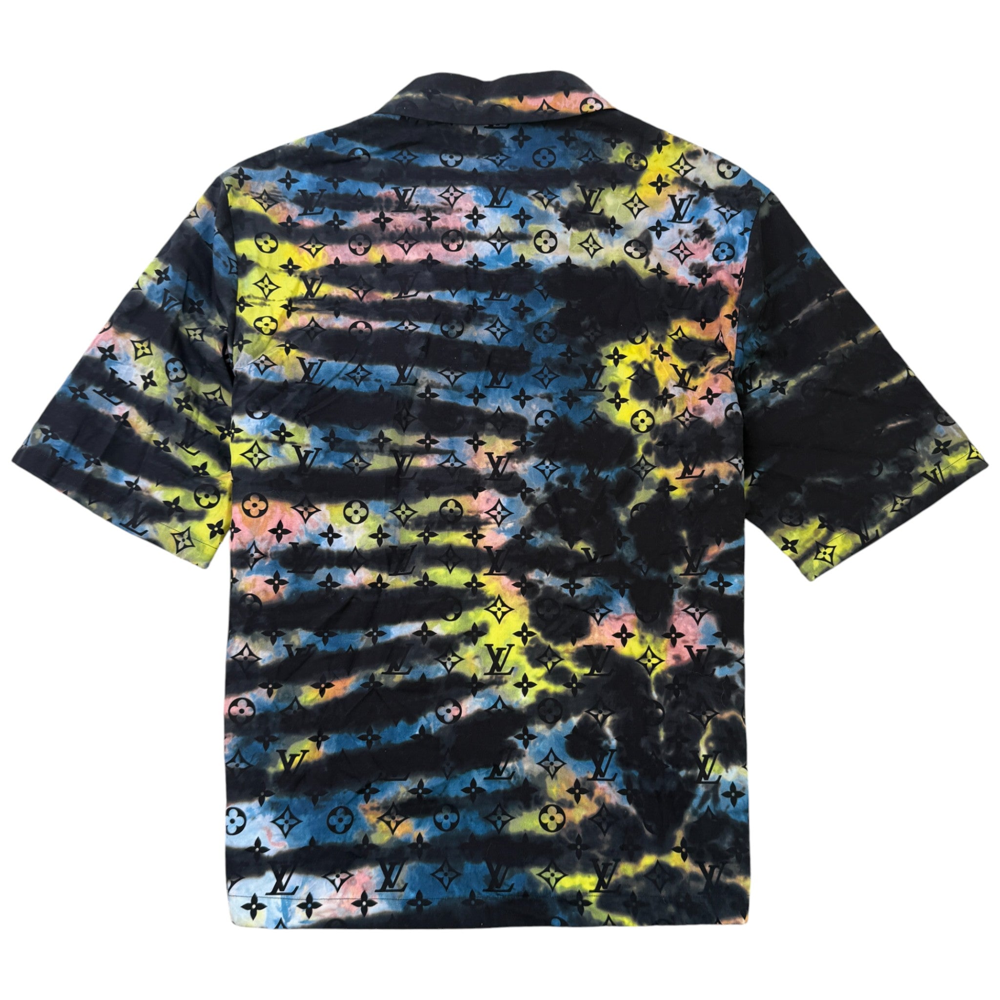 Men's Monogram Print OverShirt Black Size S