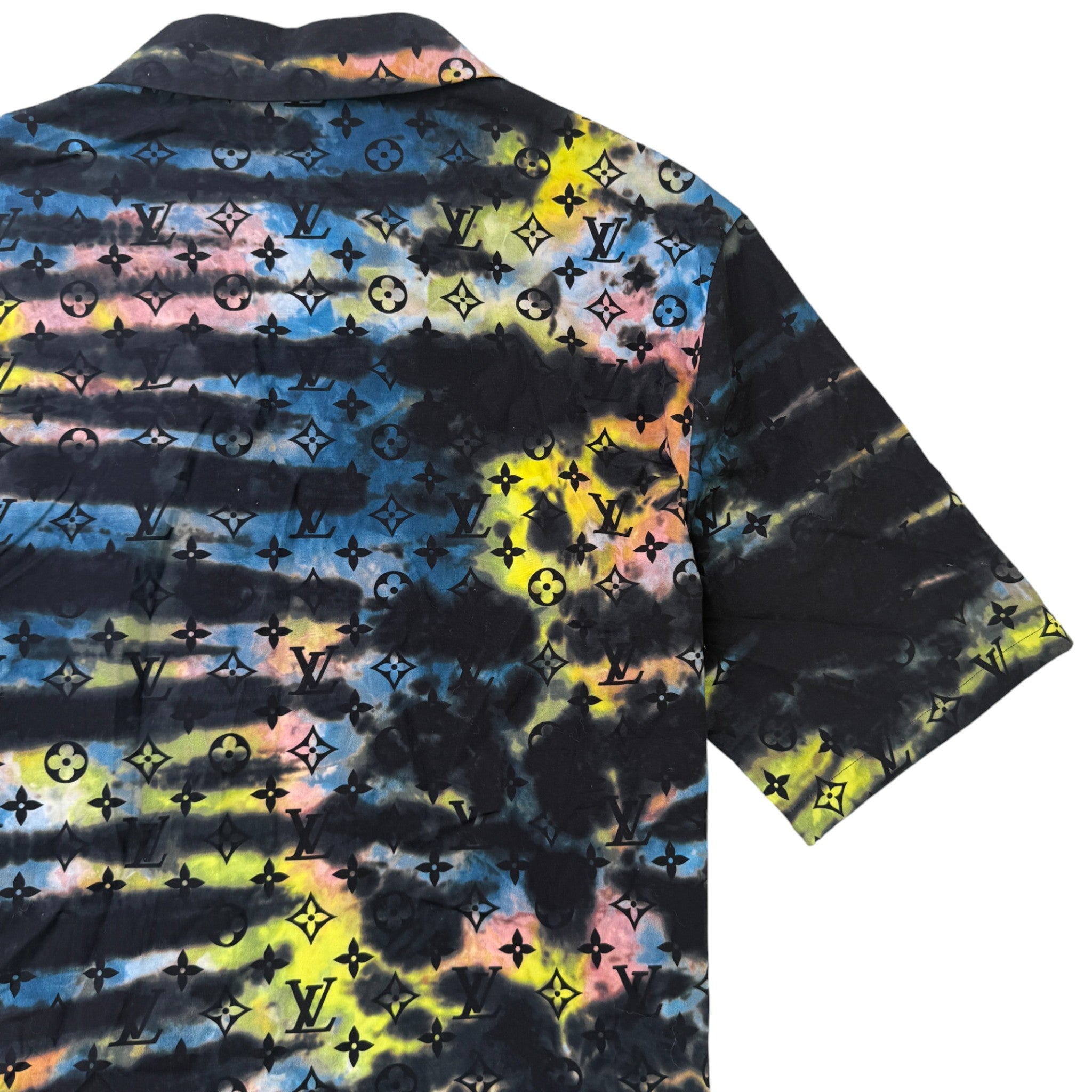 Men's Monogram Print OverShirt Black Size S