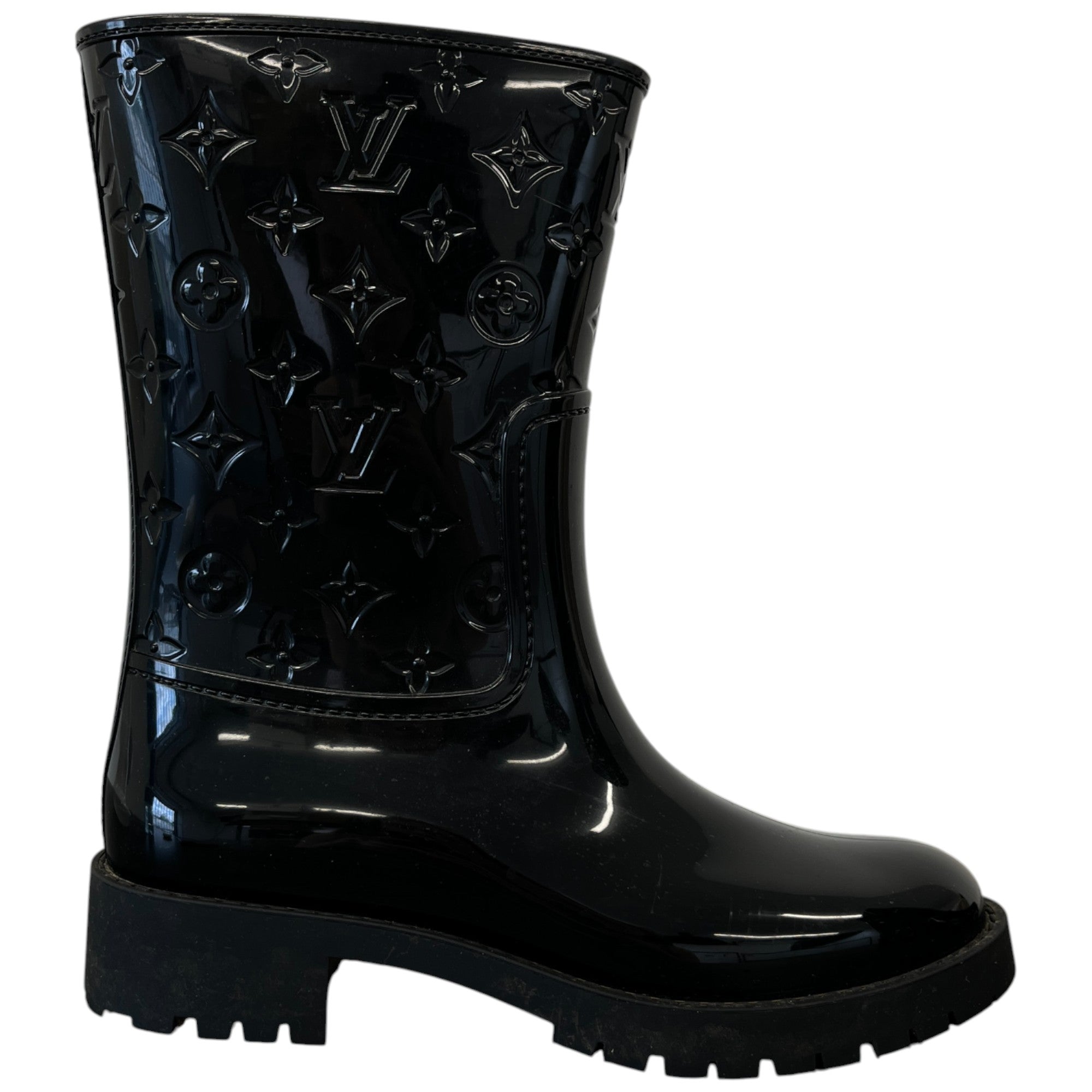 Women's Drops Flat Half Wellies Black Size EU 39 / UK 6