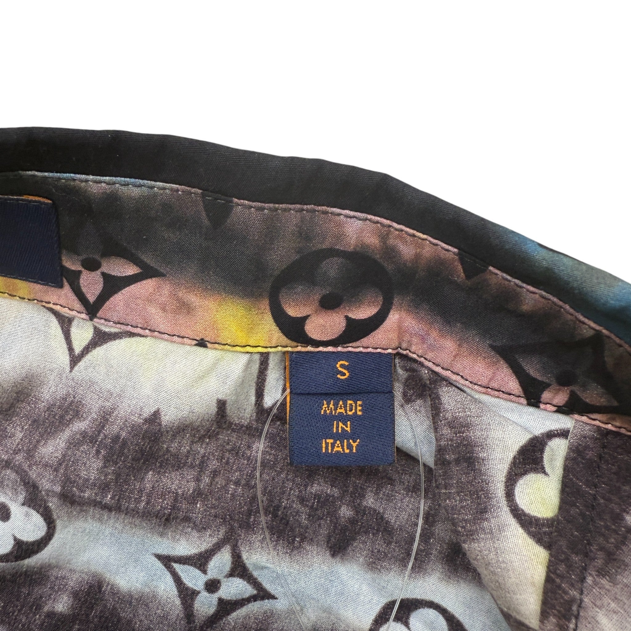 Men's Monogram Print OverShirt Black Size S