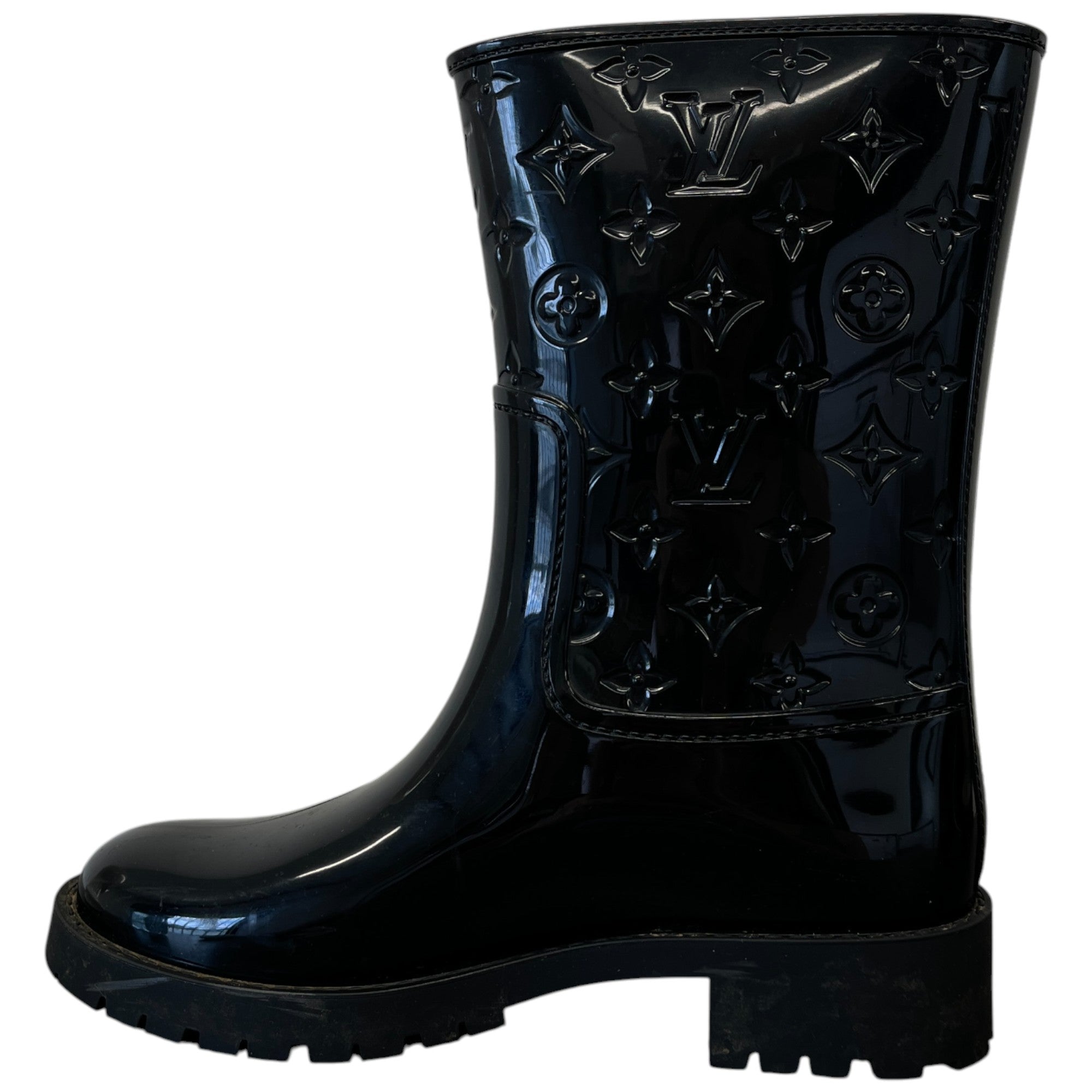 Women's Drops Flat Half Wellies Black Size EU 39 / UK 6