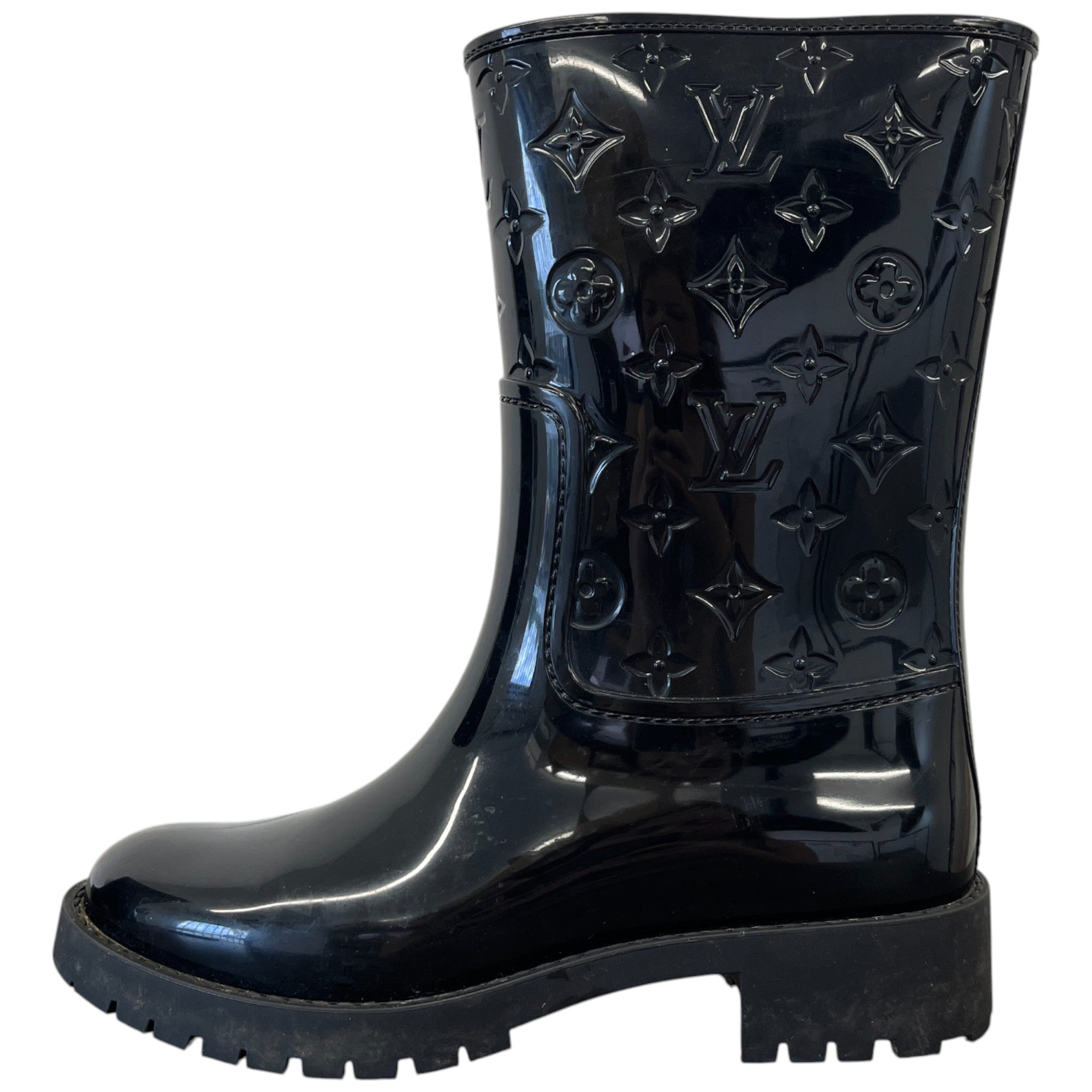 Women's Drops Flat Half Wellies Black Size EU 39 / UK 6