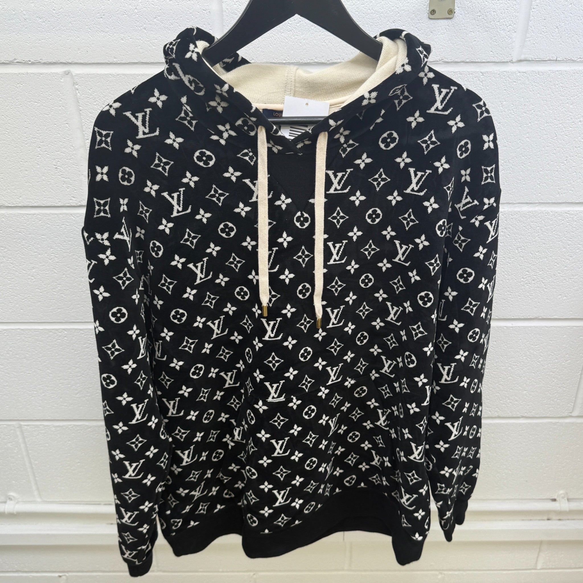 Women's Monogram Velour Hoodie Black Size L