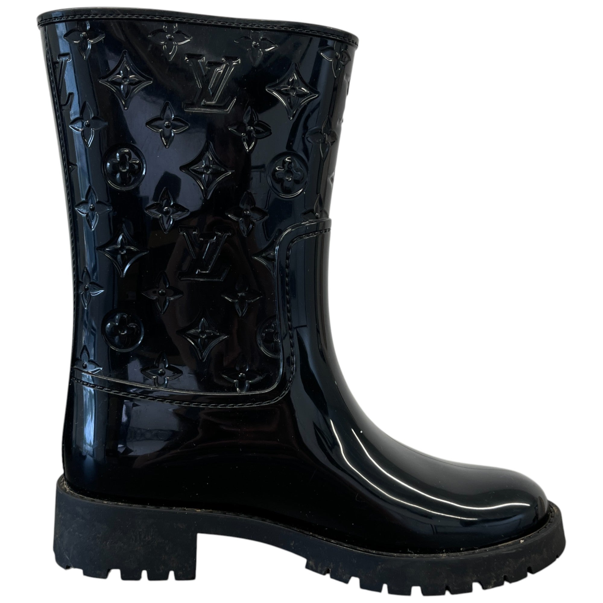 Women's Drops Flat Half Wellies Black Size EU 39 / UK 6