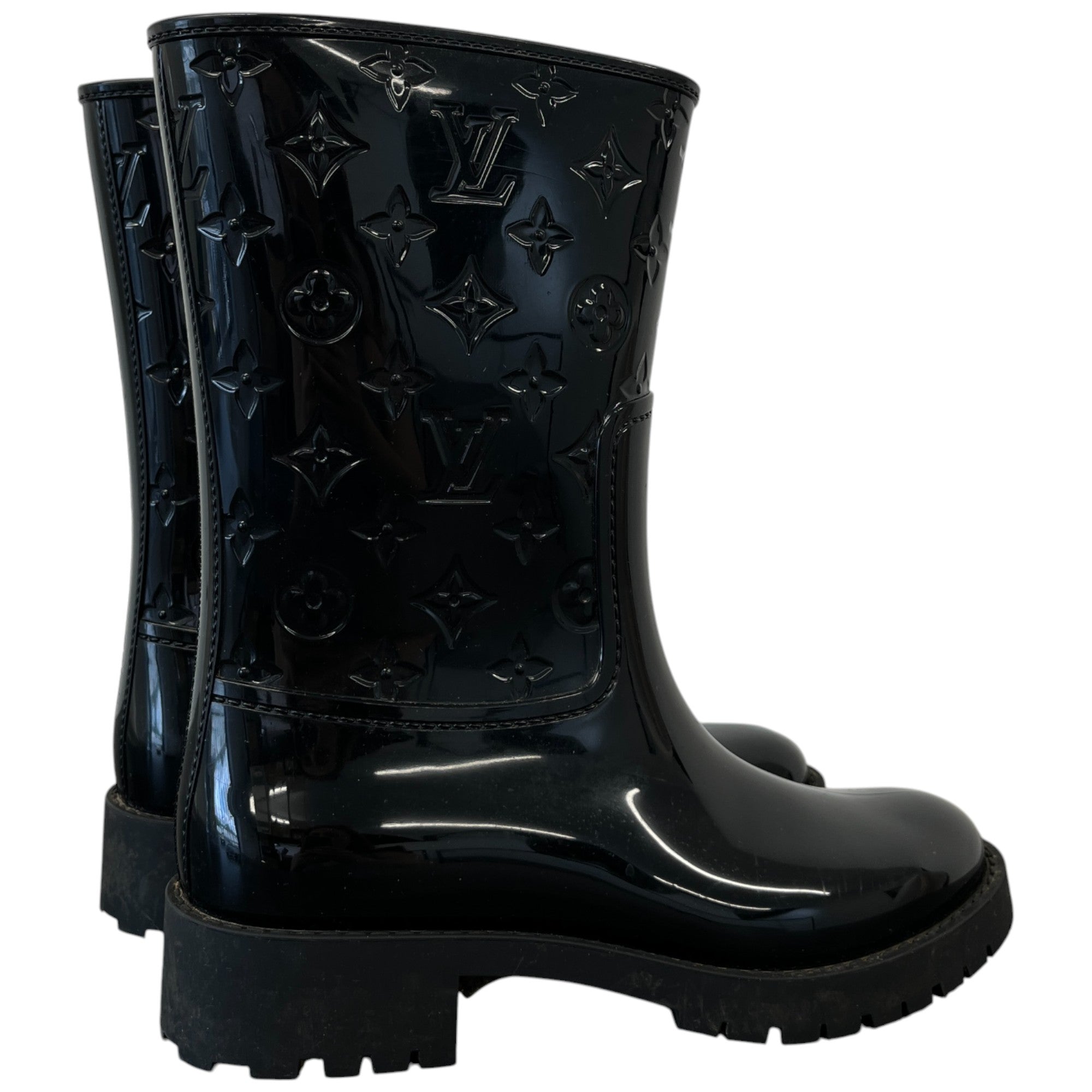 Women's Drops Flat Half Wellies Black Size EU 39 / UK 6