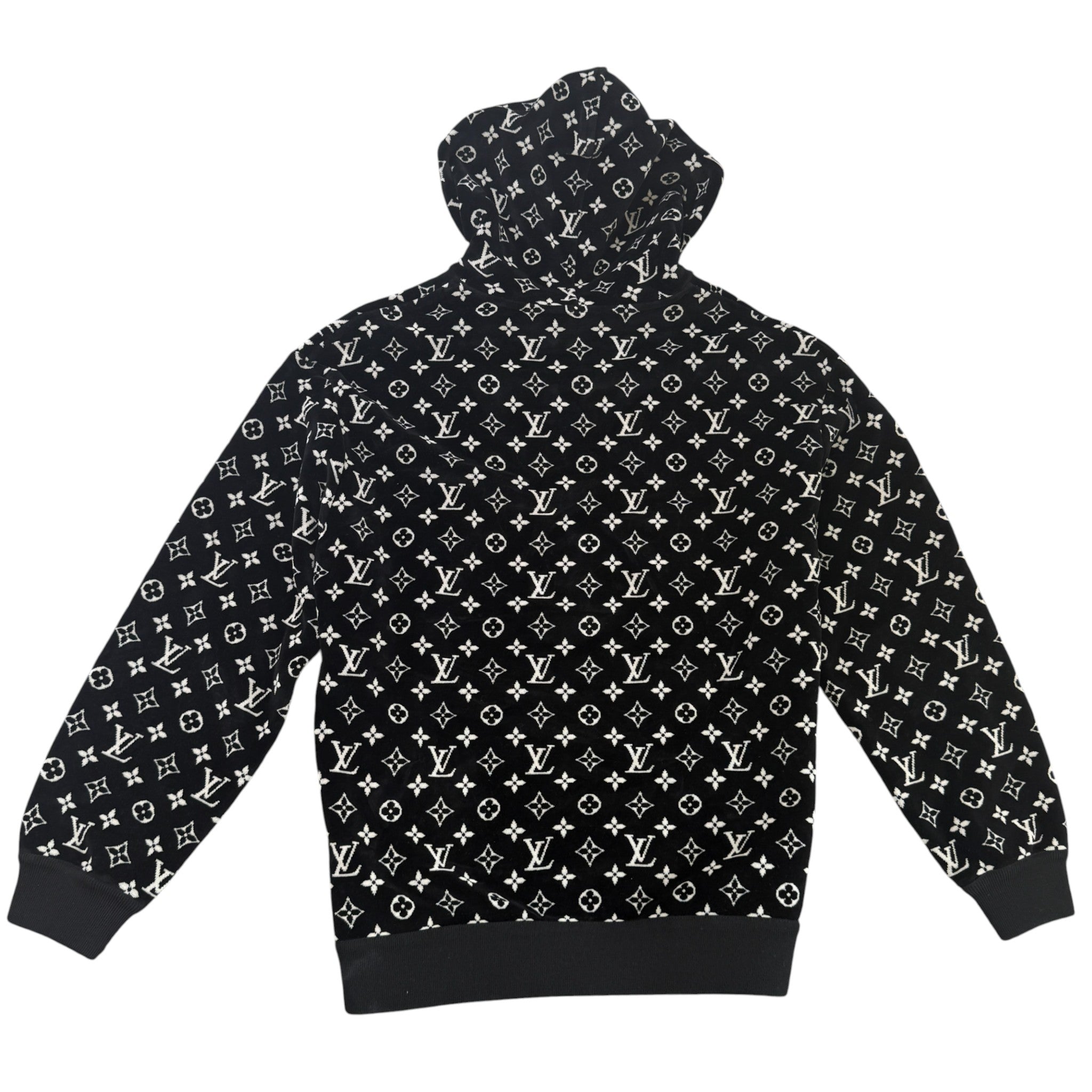 Women's Monogram Velour Hoodie Black Size L