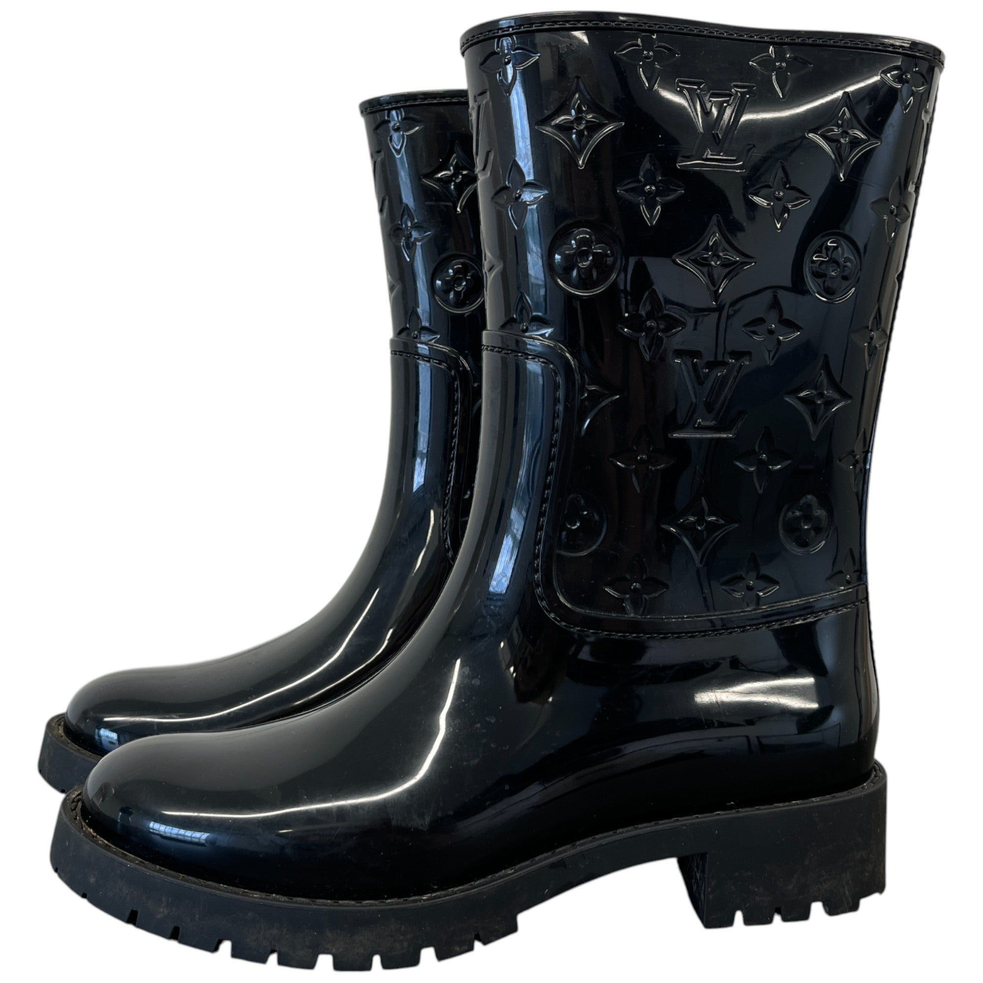 Women's Drops Flat Half Wellies Black Size EU 39 / UK 6