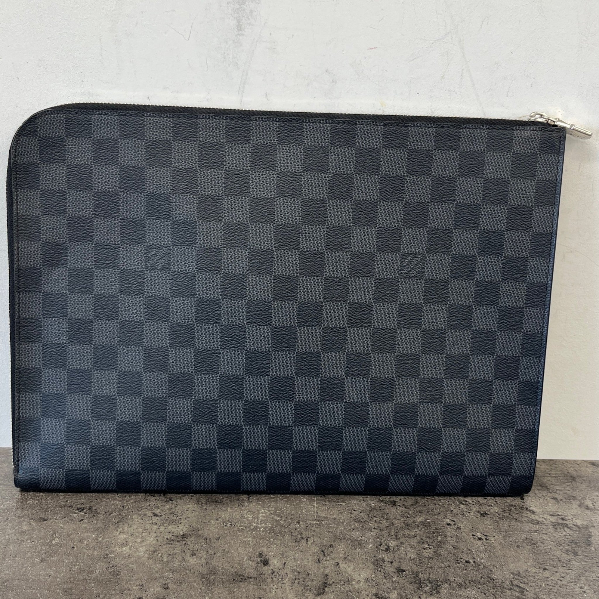 Men's Damier Graphite Pochette Jour Pouch Black
