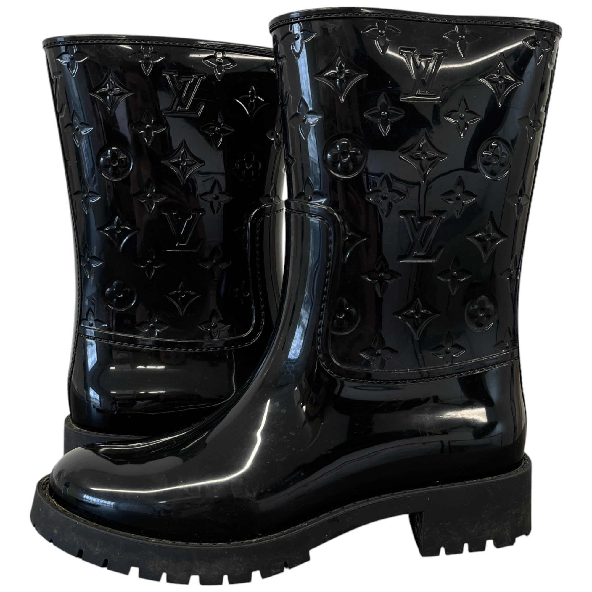 Women's Drops Flat Half Wellies Black Size EU 39 / UK 6