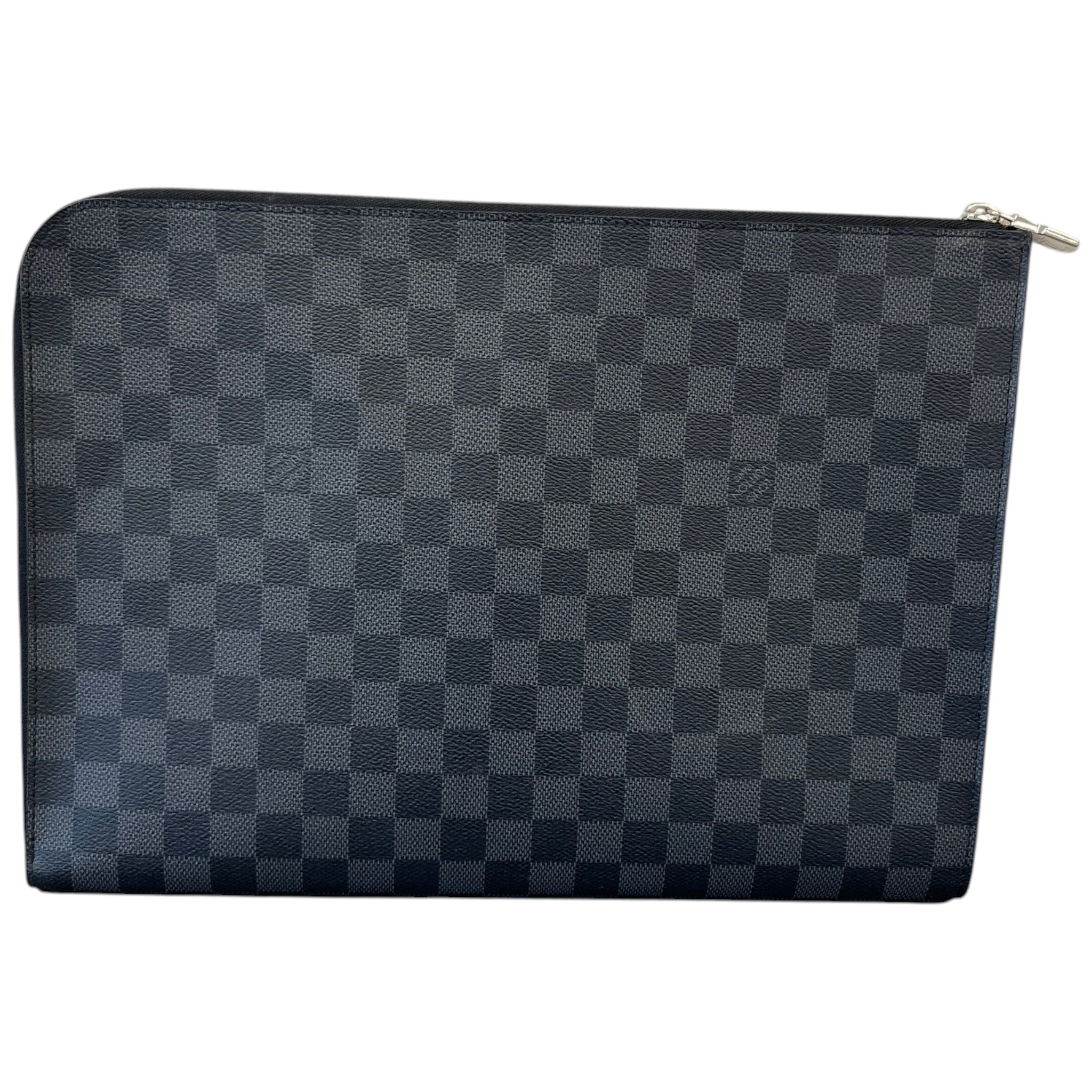 Men's Damier Graphite Pochette Jour Pouch Black