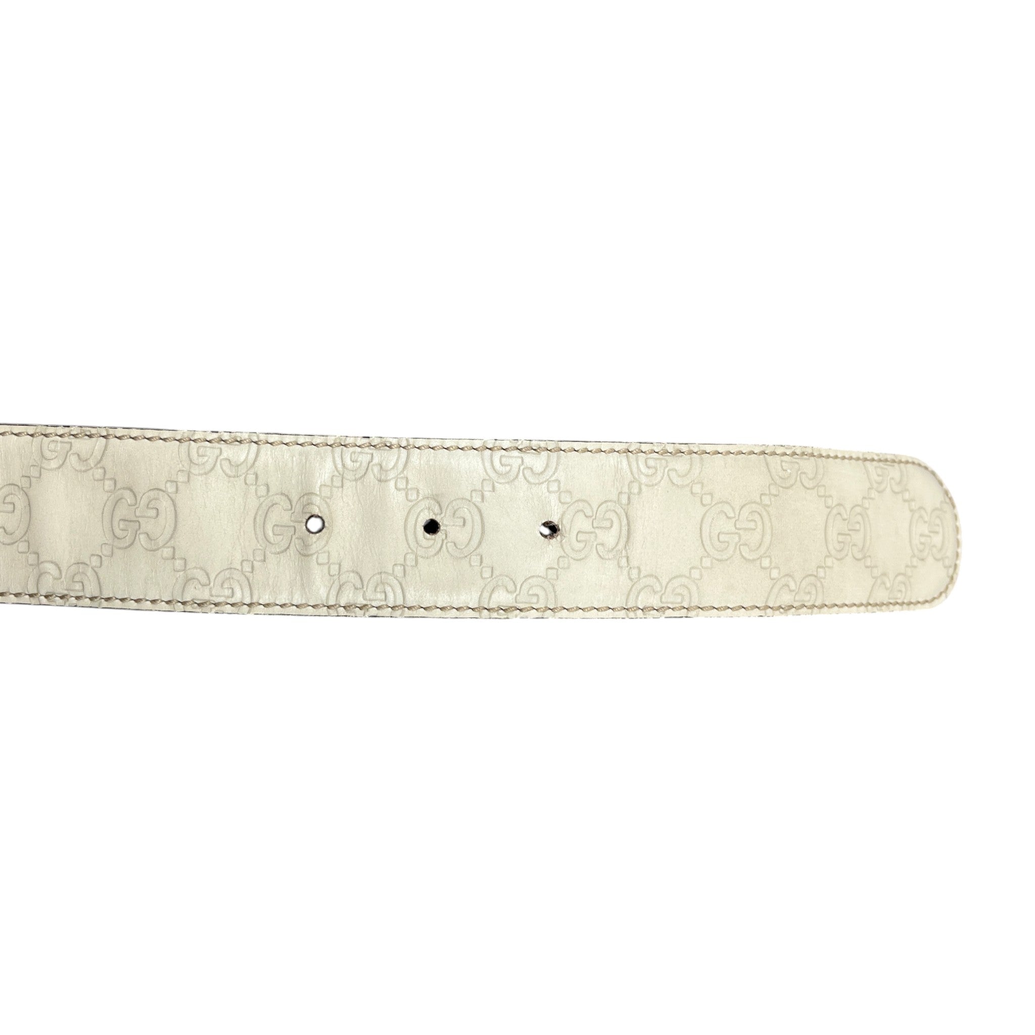 Women's Gg Monogram Belt Beige Size Waist 34"