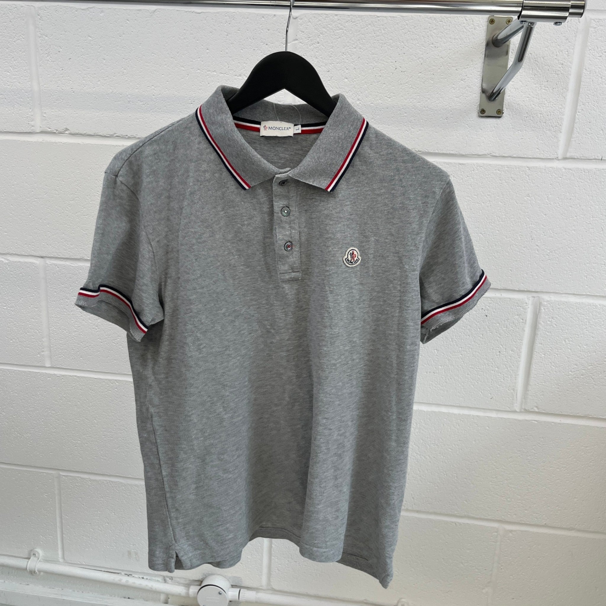 Men's Maglia Polo Shirt Grey Size L