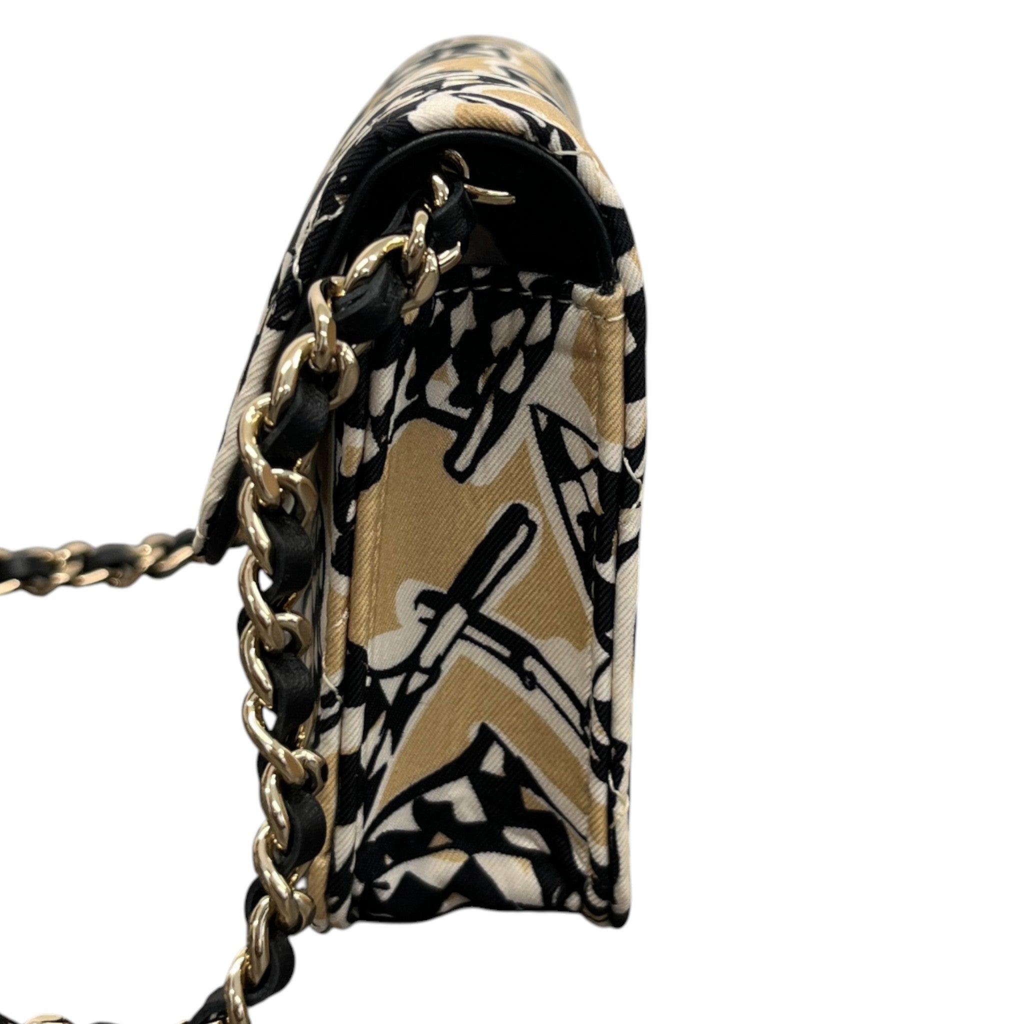 Women's Flag Mini Wallet On Chain Bag Beige