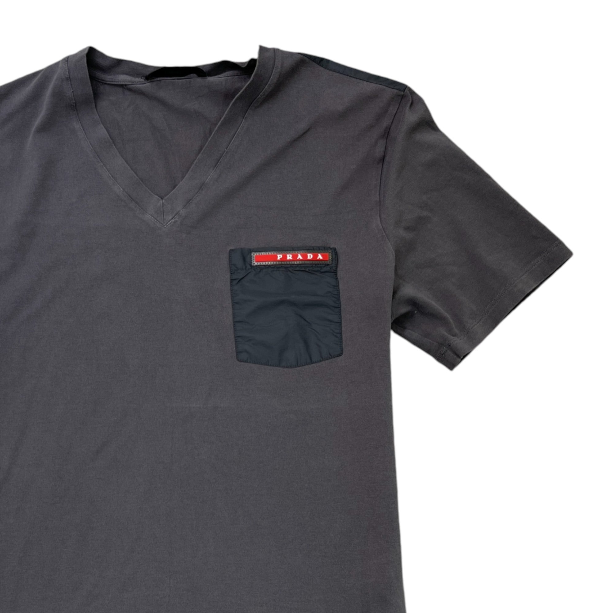 Men's Linear Rosa Logo T-Shirt Grey Size M