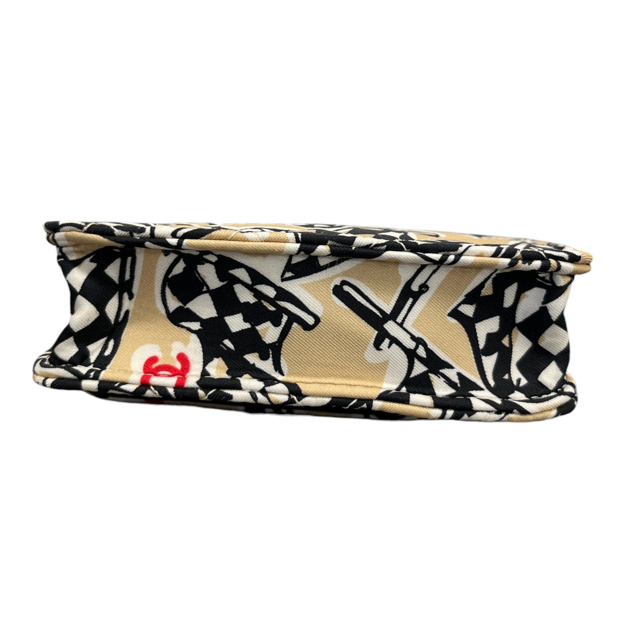 Women's Flag Mini Wallet On Chain Bag Beige