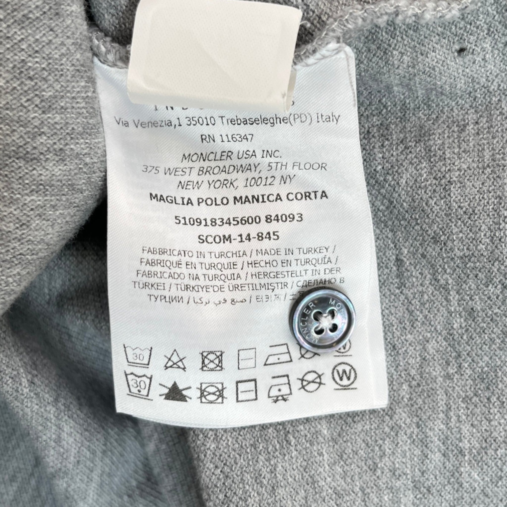 Men's Maglia Polo Shirt Grey Size L