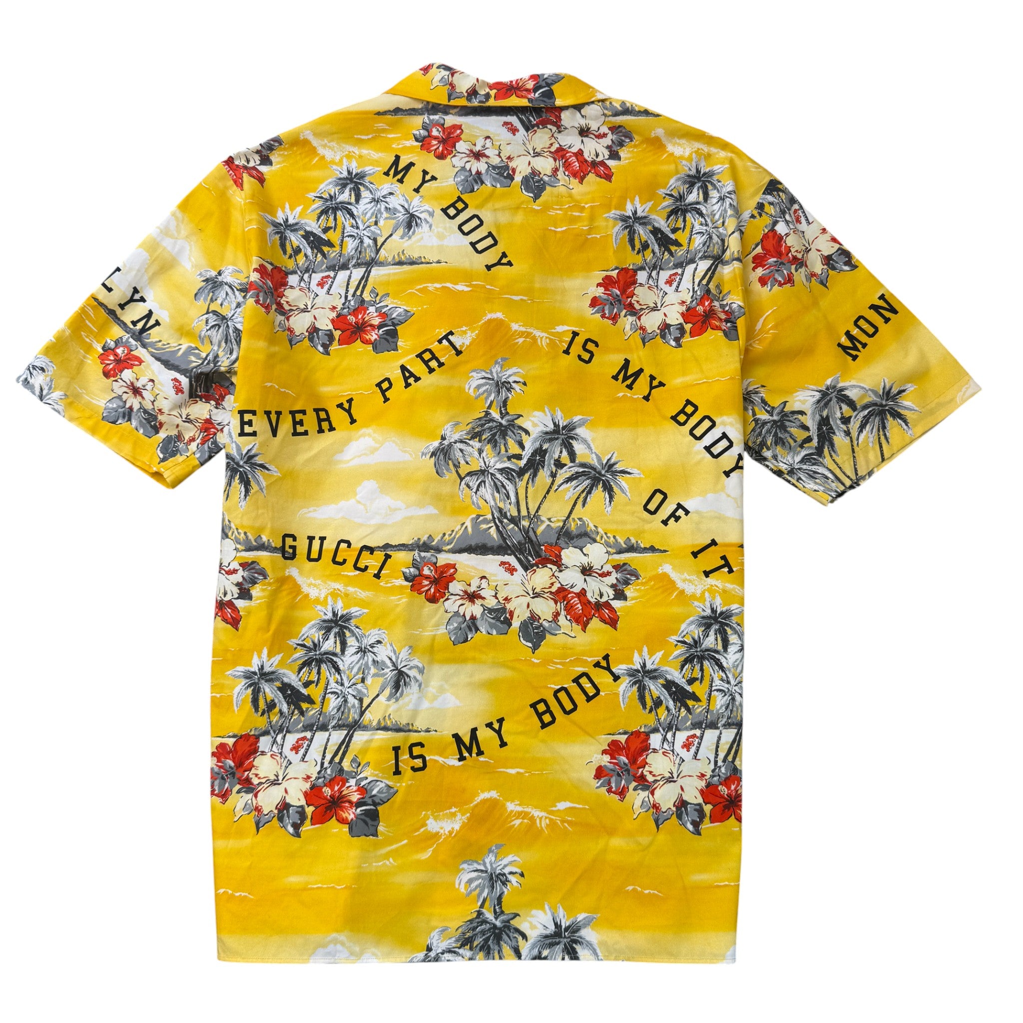 Men's Ocean Palms OverShirt Yellow Size IT 52 / UK XL