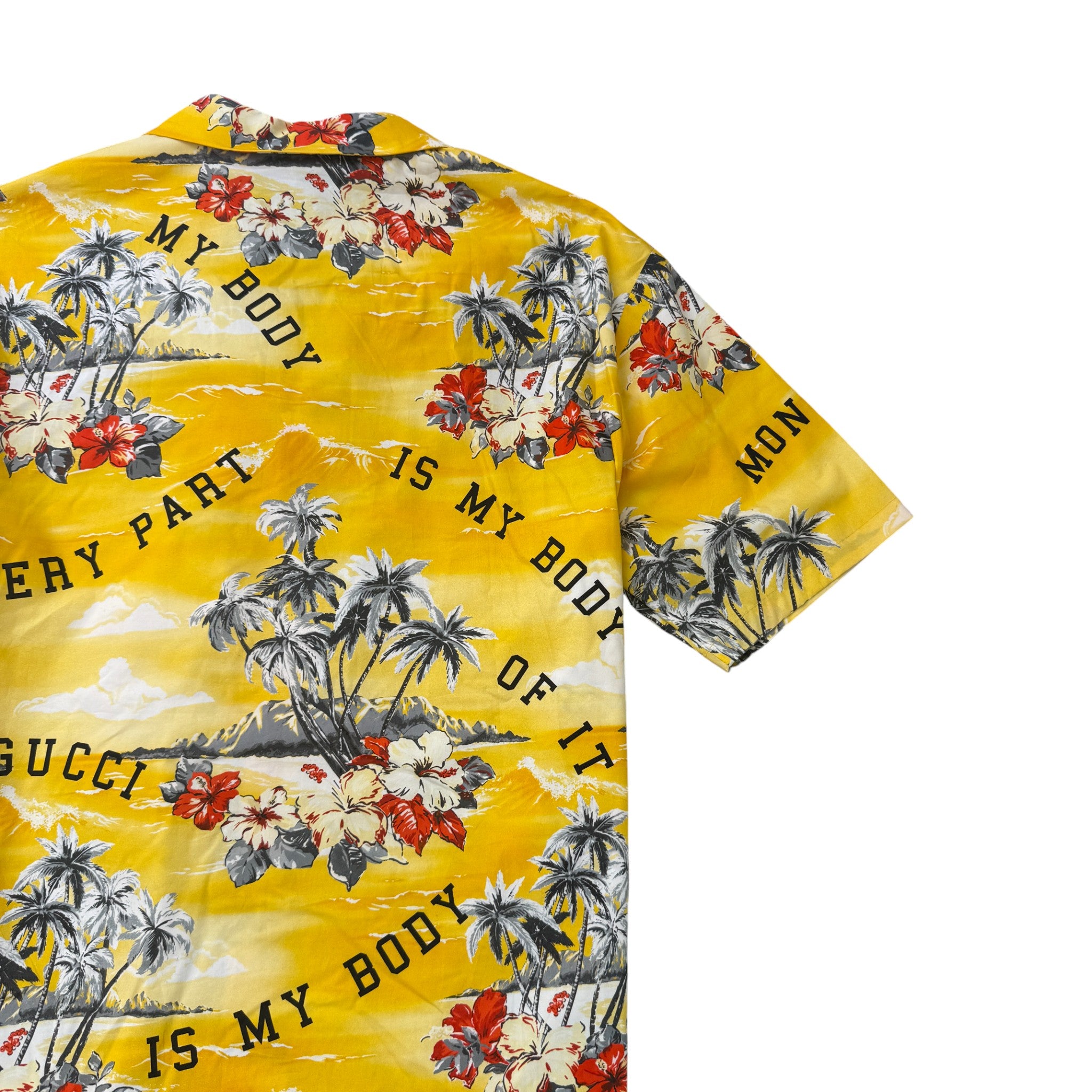 Men's Ocean Palms OverShirt Yellow Size IT 52 / UK XL