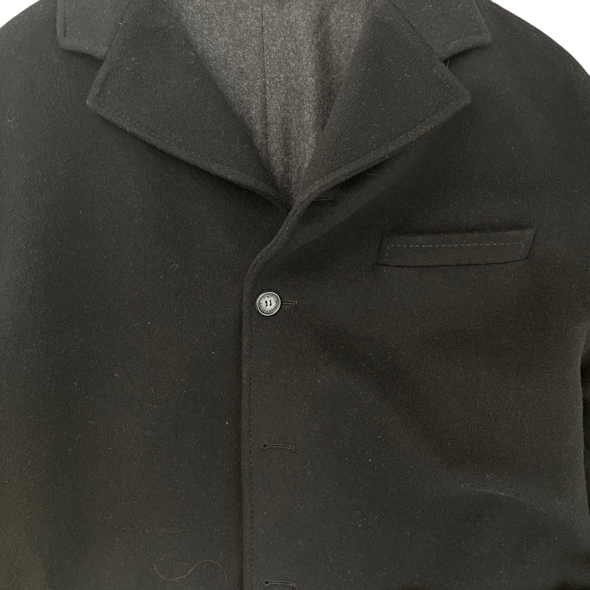 Men's Logo Button Trench Jacket Grey Size IT 52 / XL