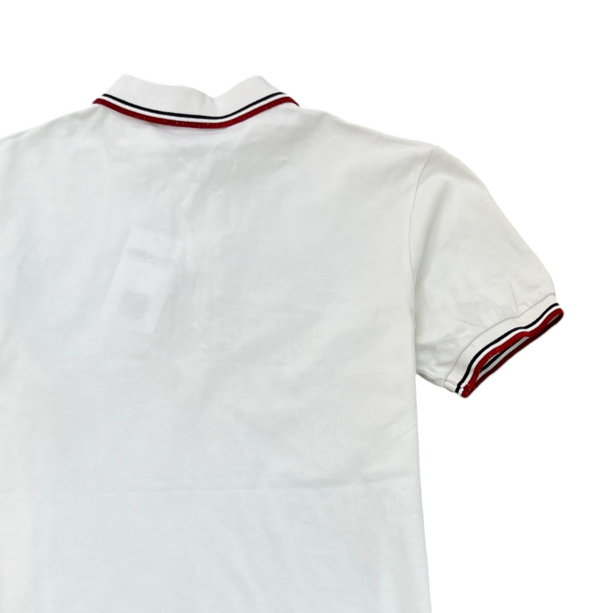 Men's Linear Rosa Logo Polo Shirt White Size M