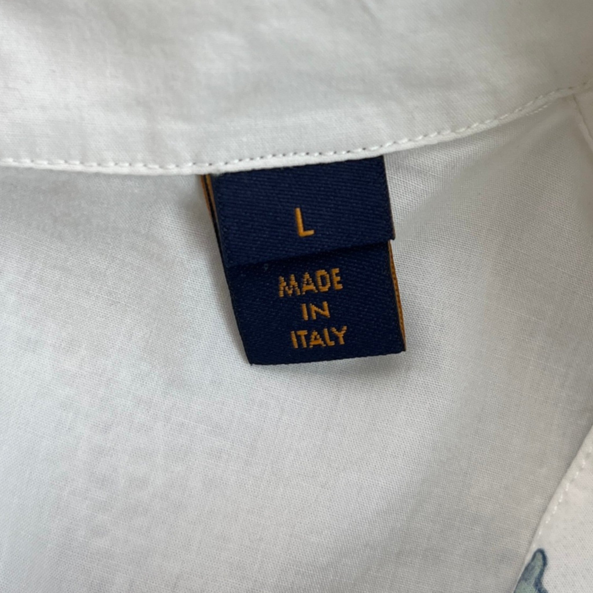 Men's Monogram Aquagarden Motif Short Sleeve Shirt White Size L