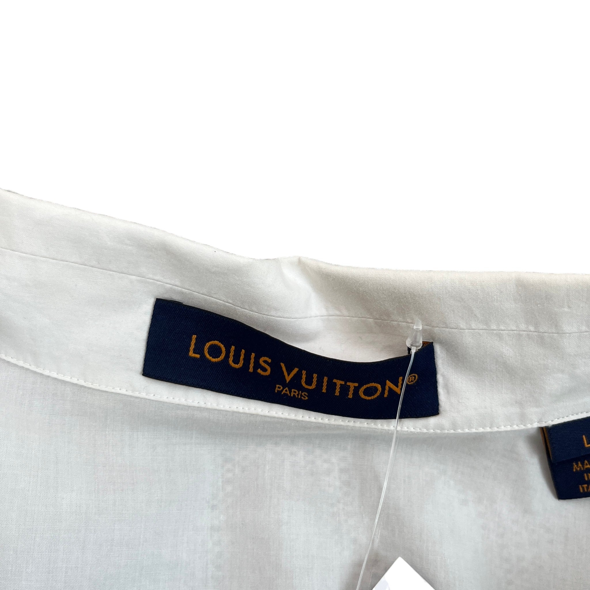 Men's Monogram Aquagarden Motif Short Sleeve Shirt White Size L