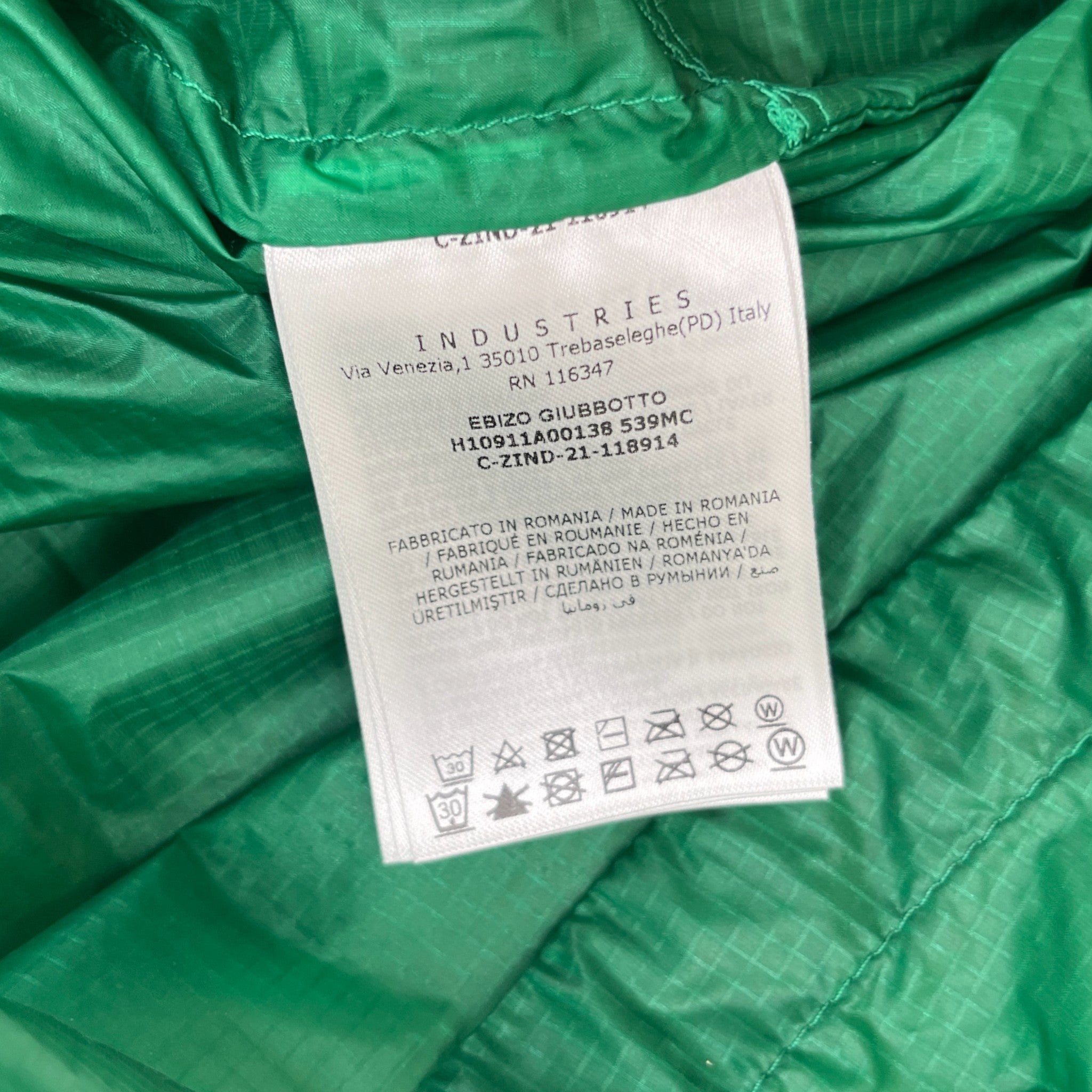 Men's Ebizo Windbreaker Green Size 5 / XXL