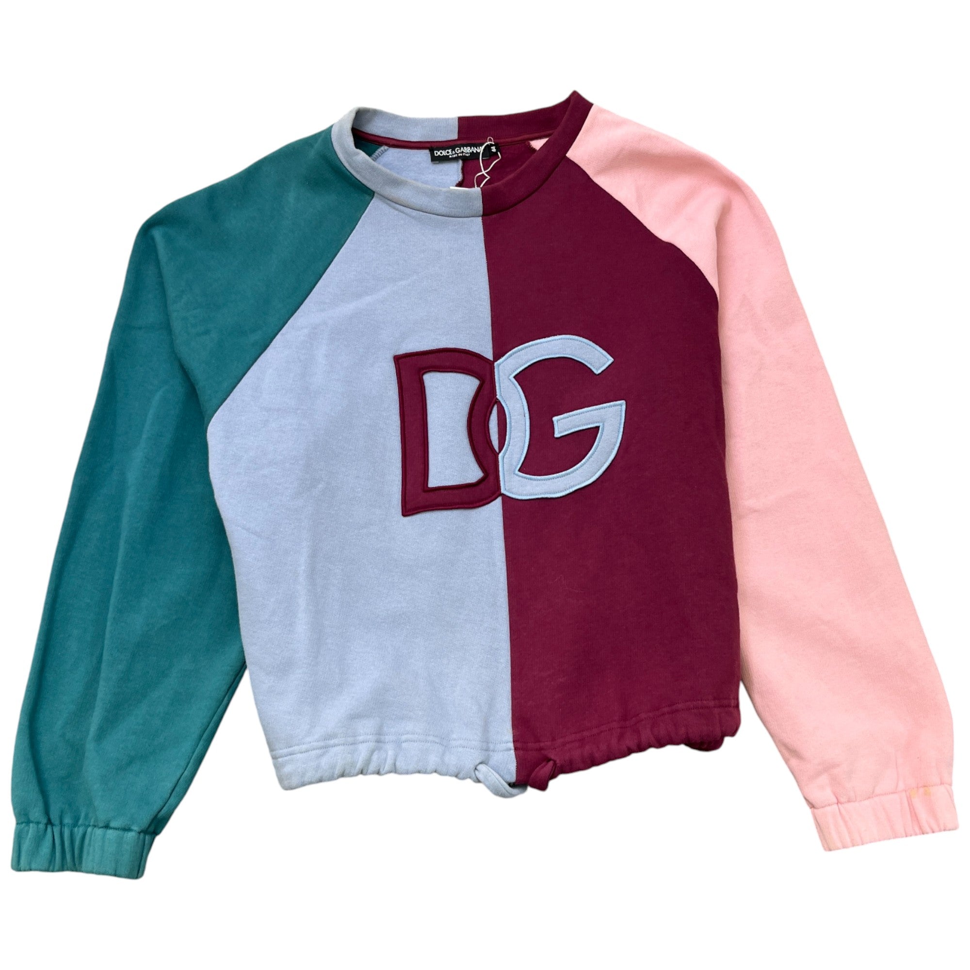 Women's Drawstring Colourblock Sweatshirt Multi-Coloured Size IT 44 / UK XS