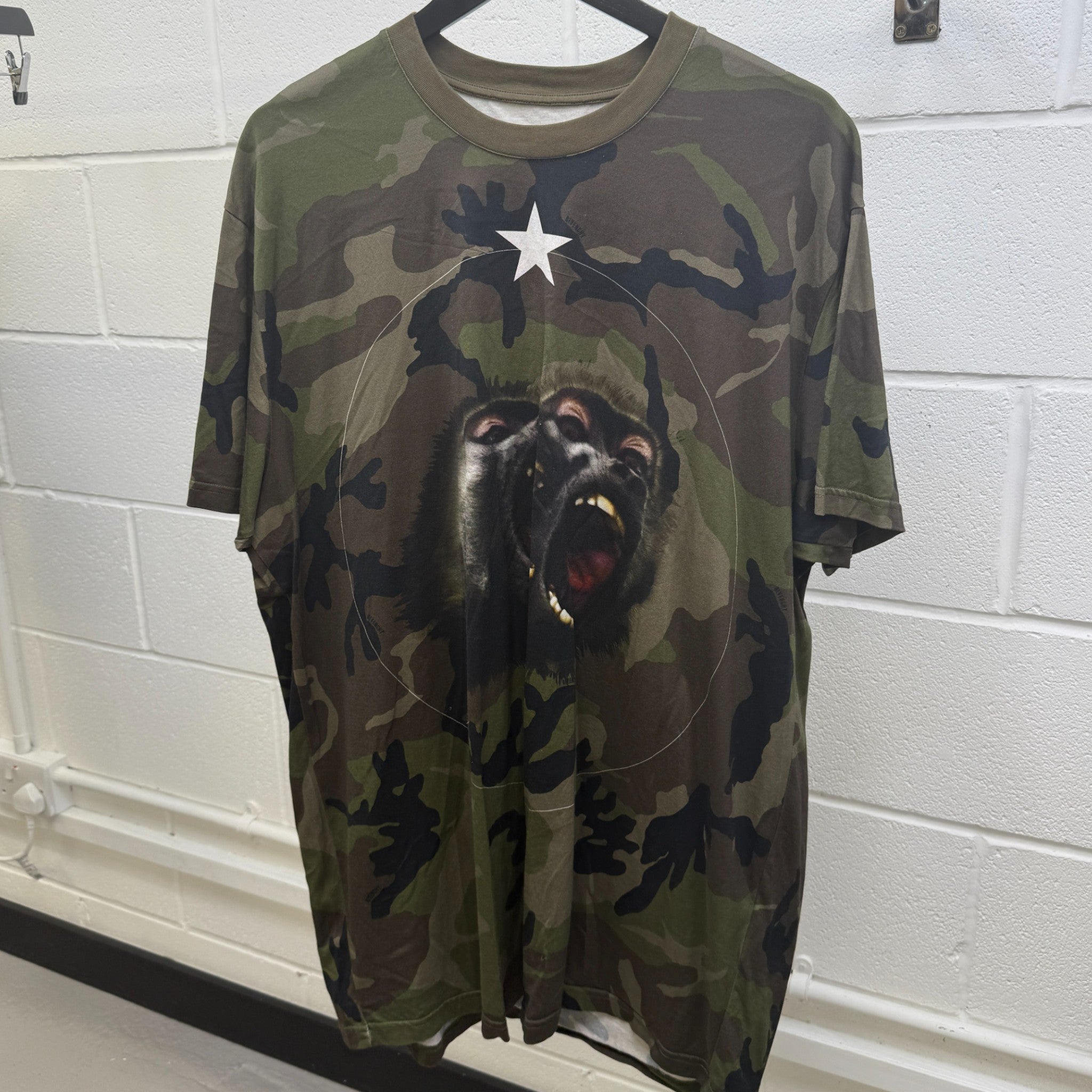 Men's Monkey Brothers Oversized T-Shirt Khaki Size L