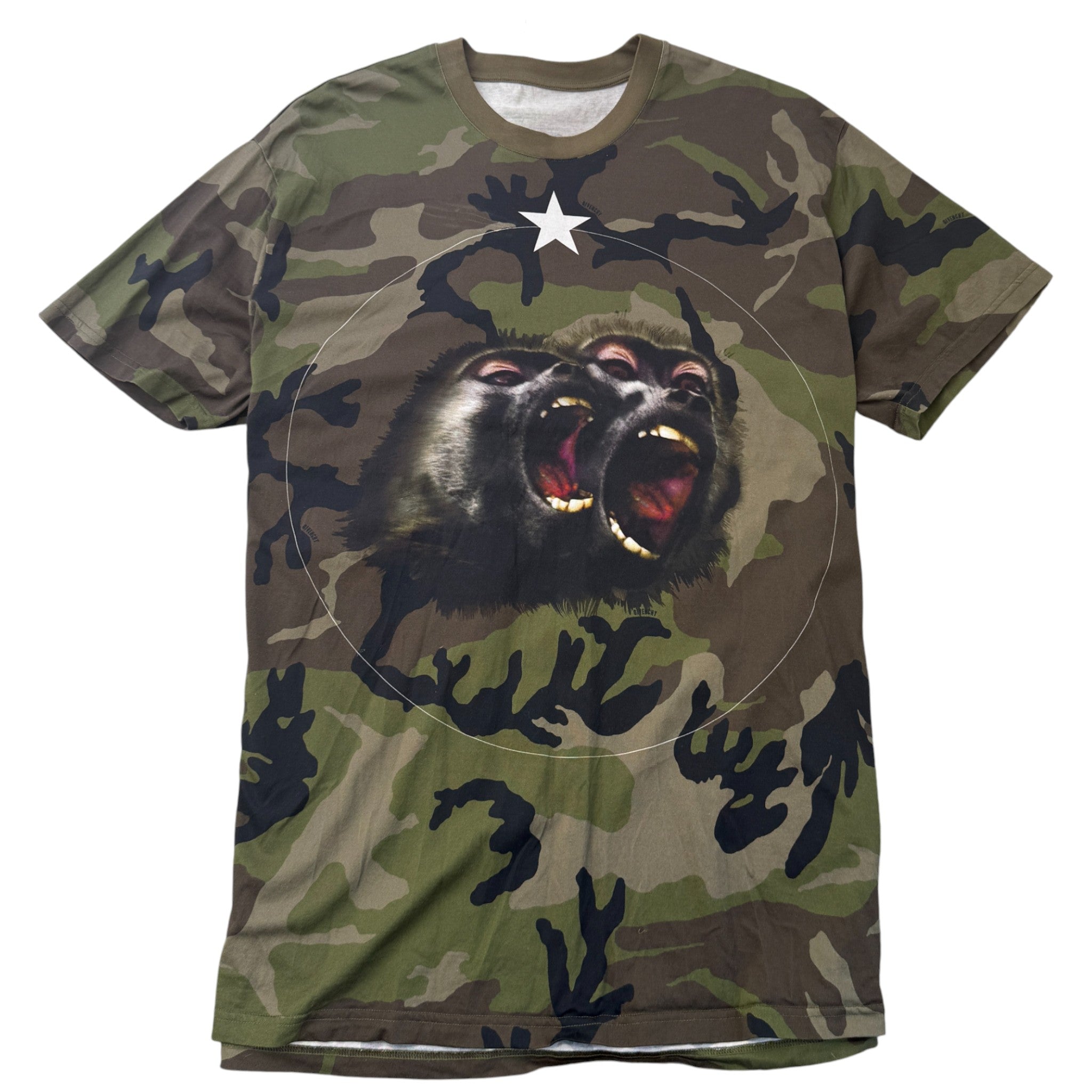 Men's Monkey Brothers Oversized T-Shirt Khaki Size L