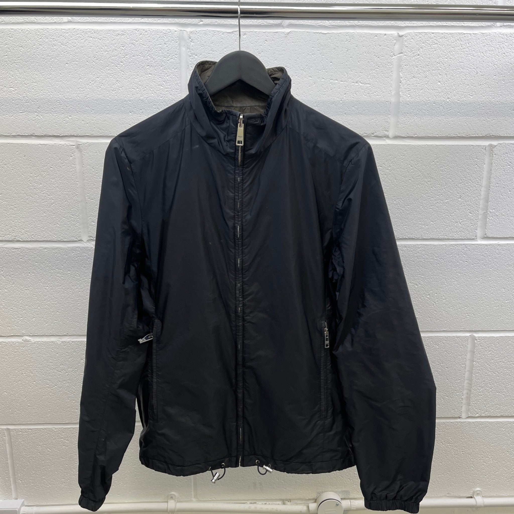 Men's Reversible Linea Rosa Windbreaker Black Size IT 48 / M