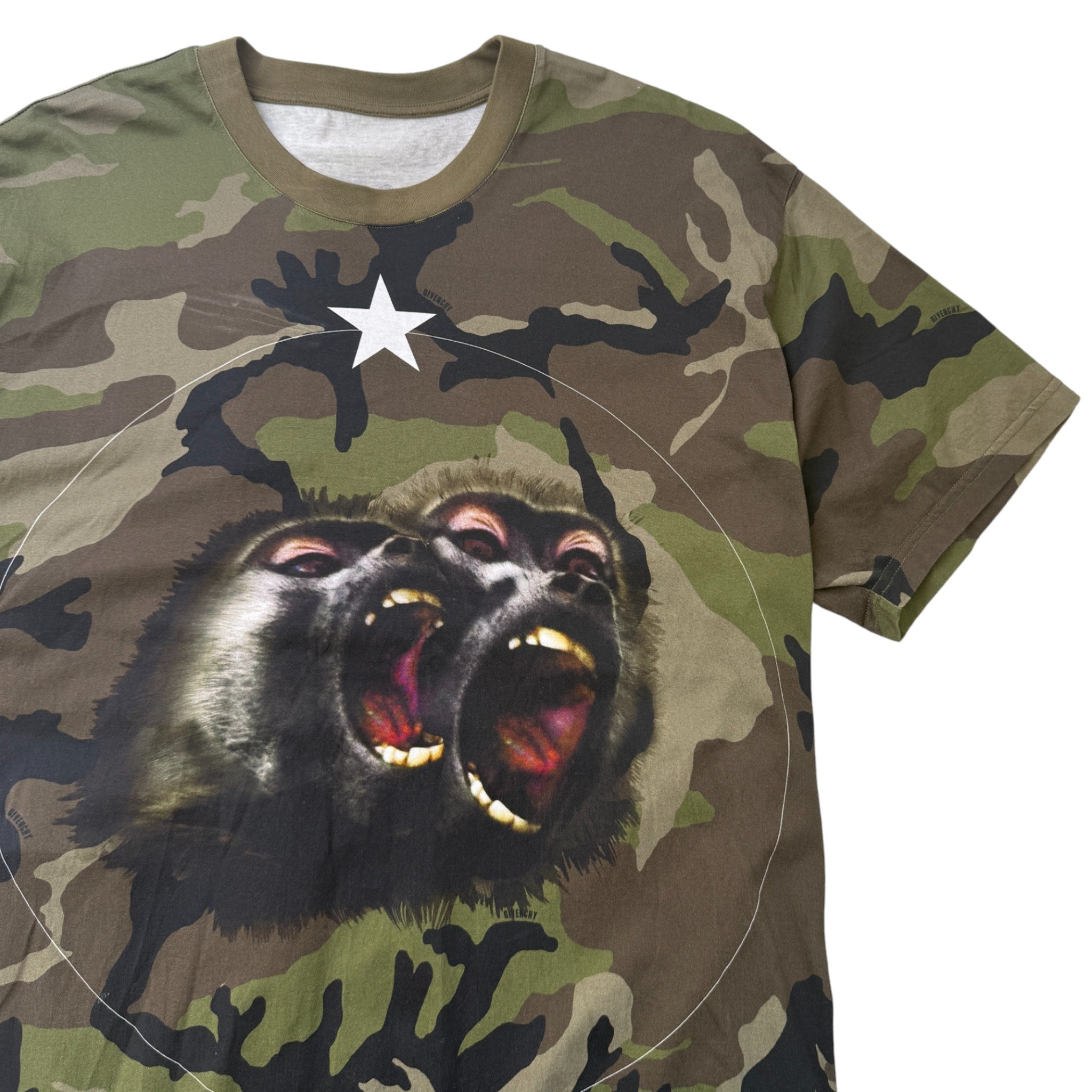 Men's Monkey Brothers Oversized T-Shirt Khaki Size L