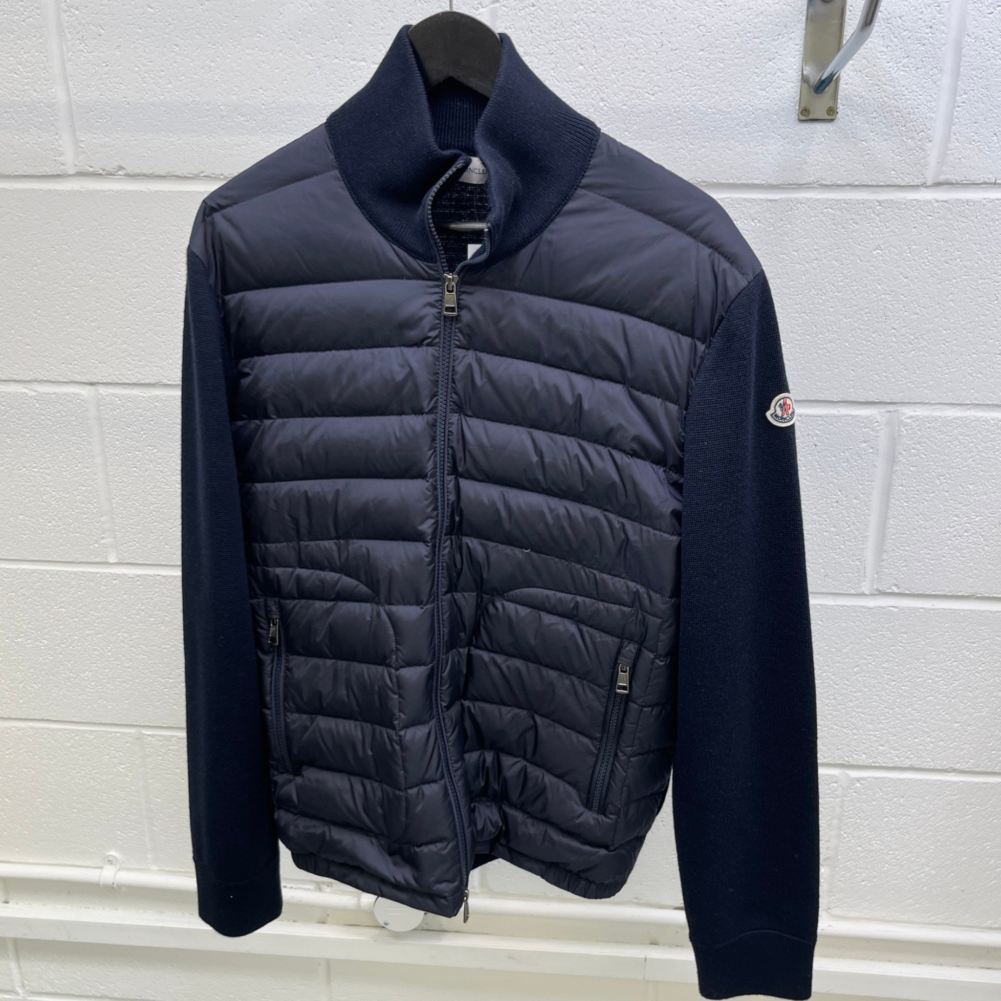 Men's Cardigan Tricot Jacket Navy Size L