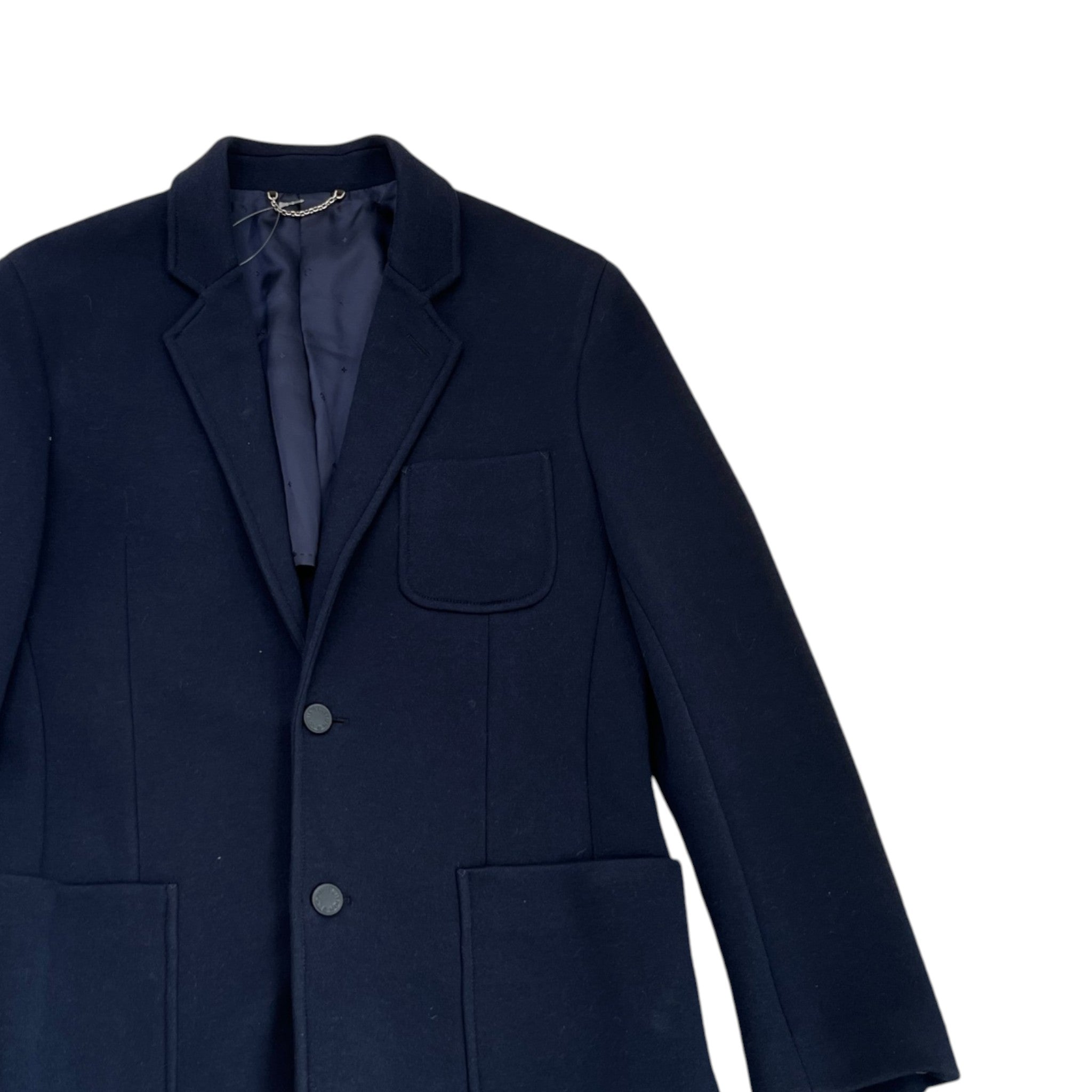 Men's Button Logo Blazer Jacket Navy Size IT 48 / M