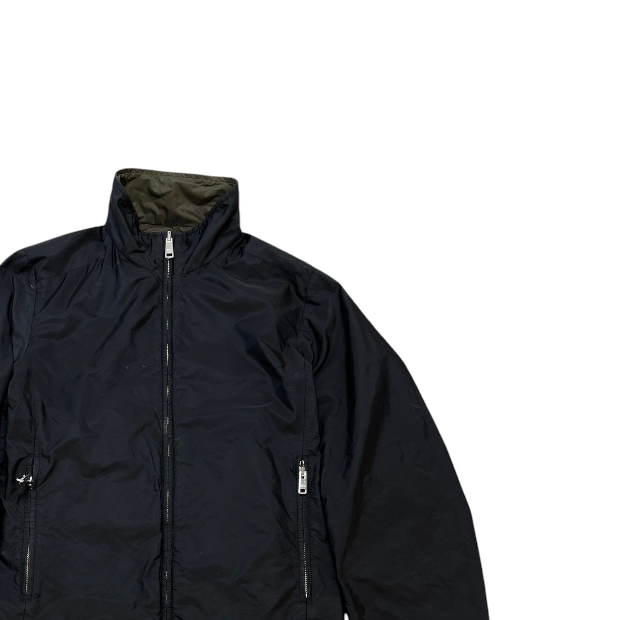 Men's Reversible Linea Rosa Windbreaker Black Size IT 48 / M