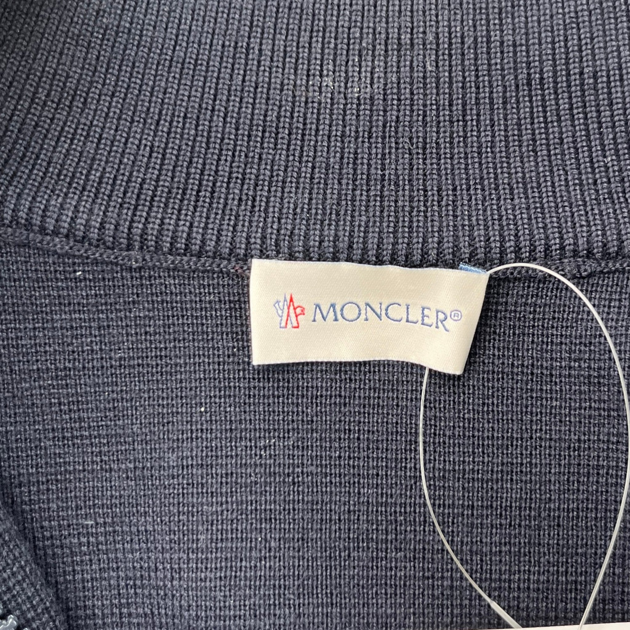 Men's Cardigan Tricot Jacket Navy Size L